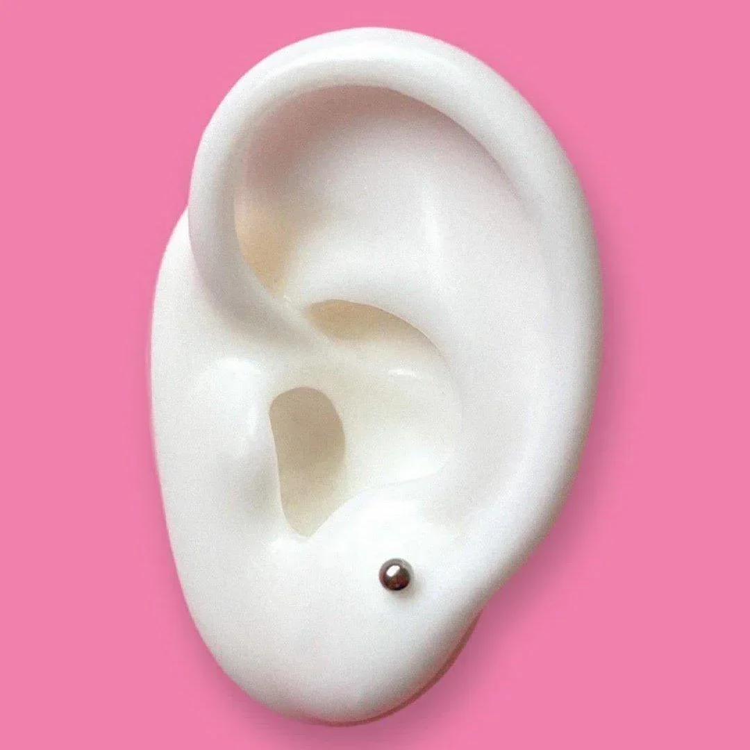 3 mm Dot Flat Back Stud - Surgical Steel - Image 9