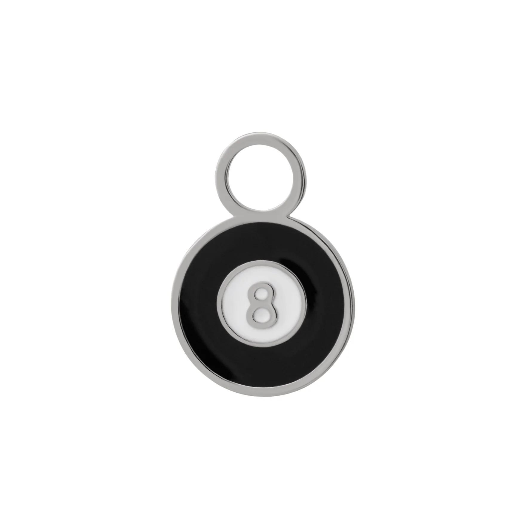 8 Ball Enamel Hoop Charm - Image 6