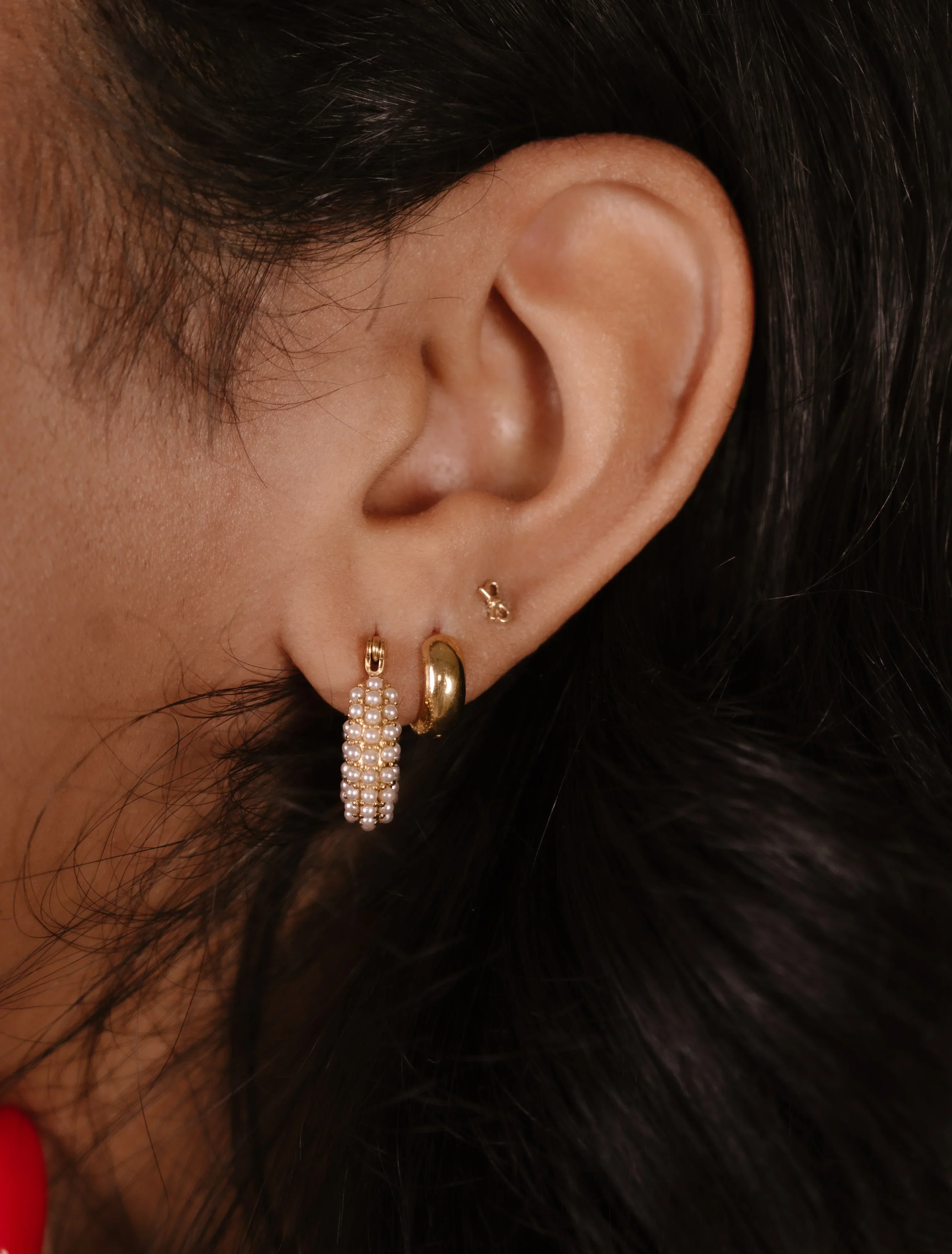 Amélie Mini Bow Flat Back Stud - Image 2