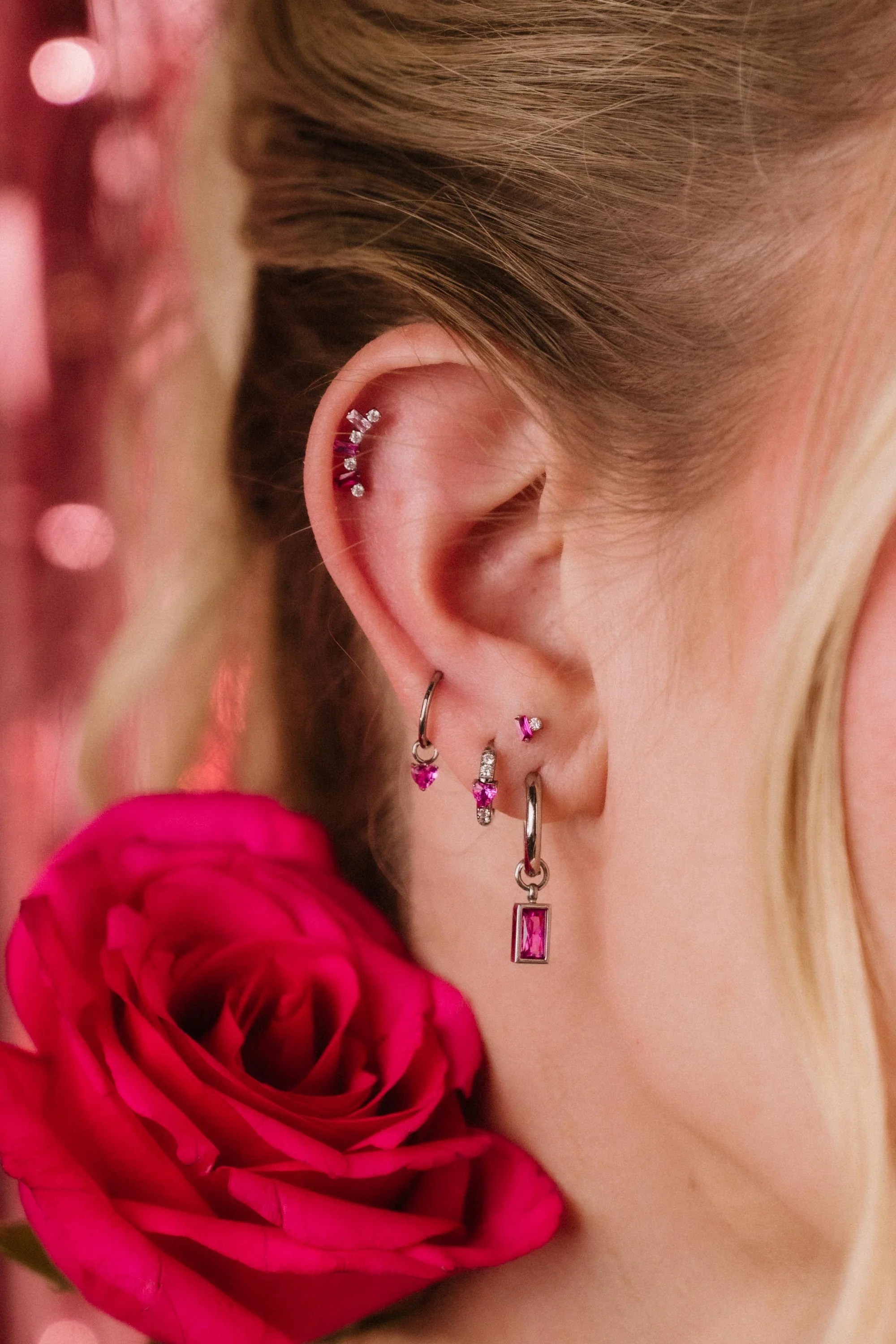 Amourette Hoop Charm - Rose - Image 5