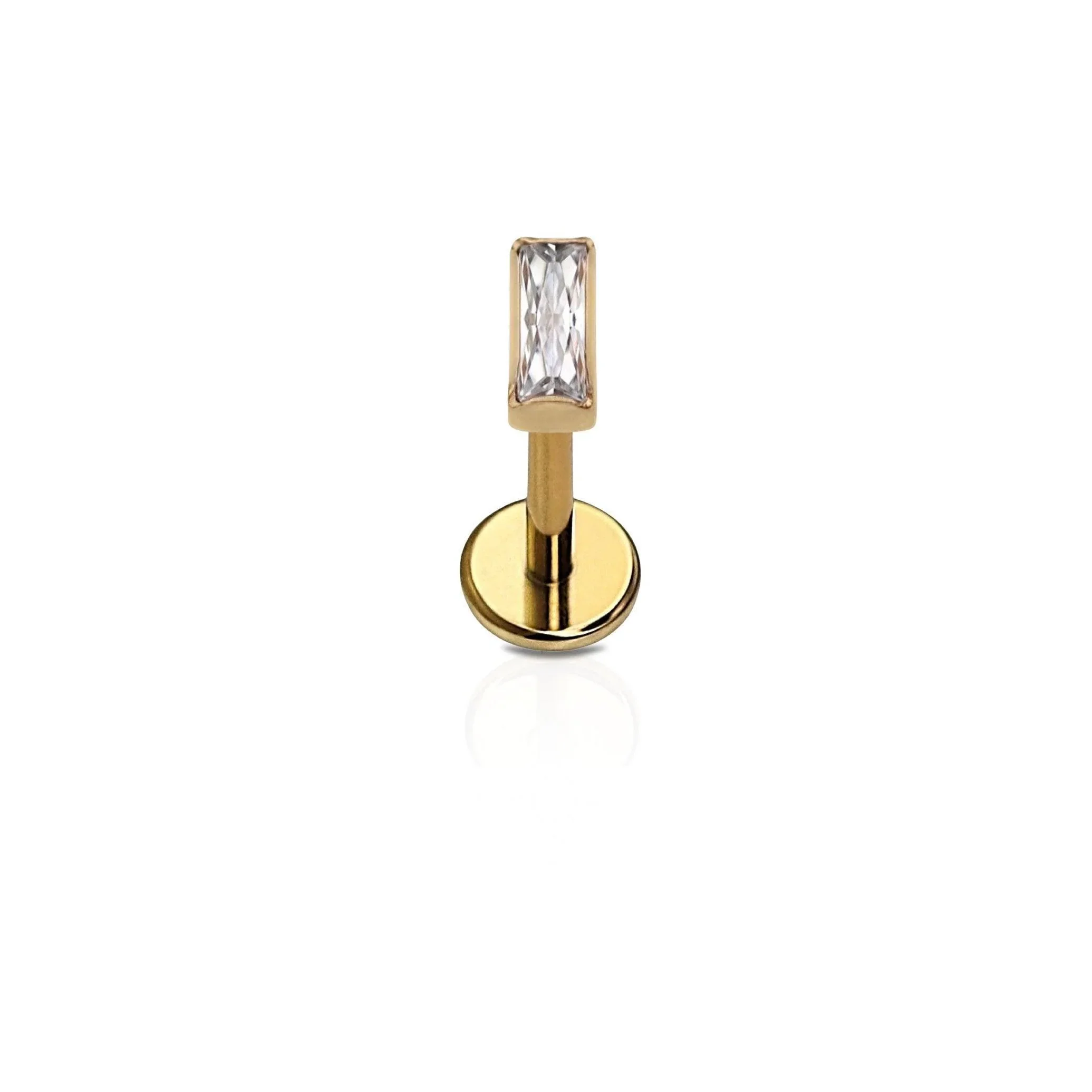 Bezel Baguette Flat Back Stud - Image 11