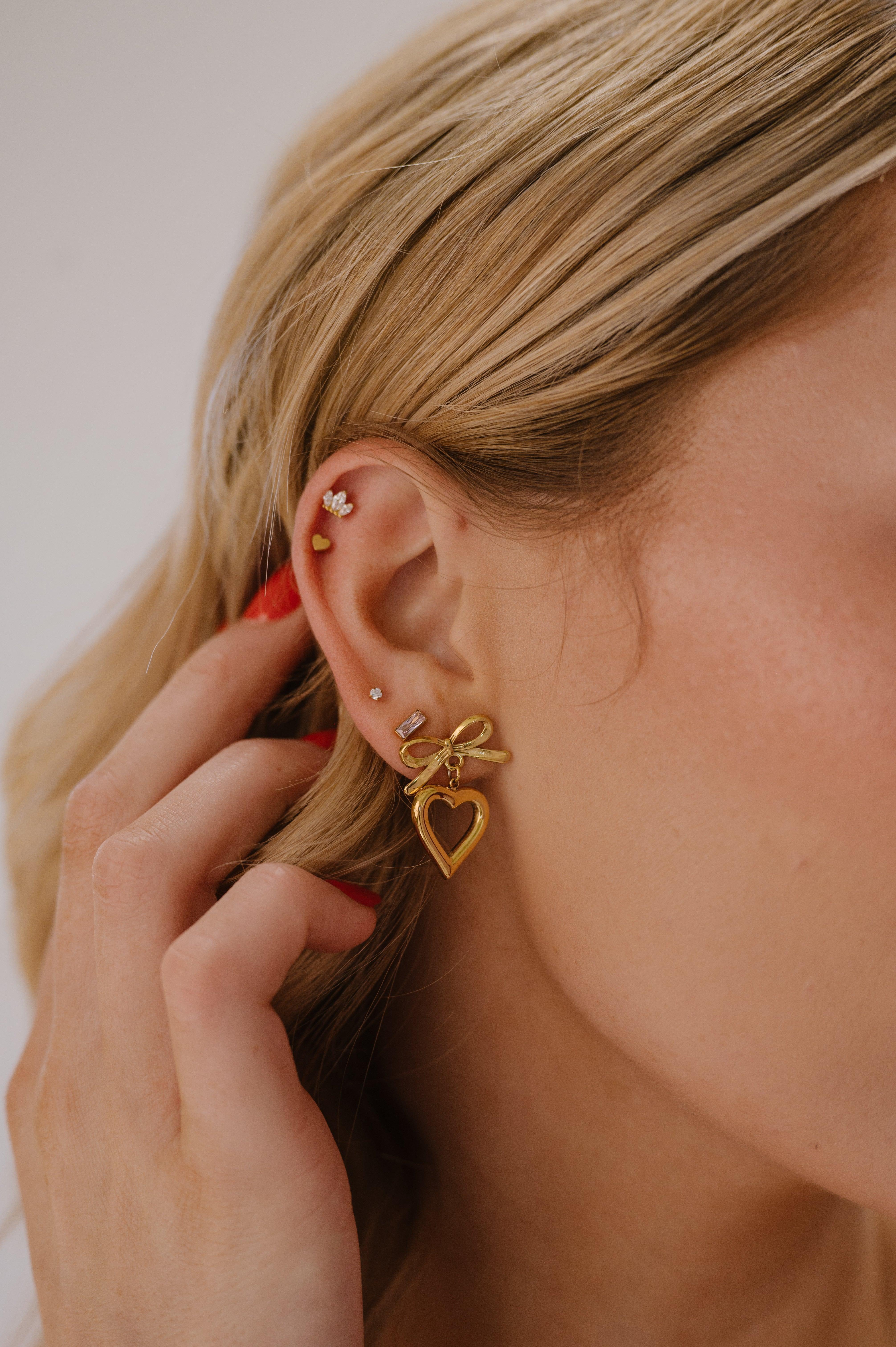 Bezel Baguette Flat Back Stud - Image 2