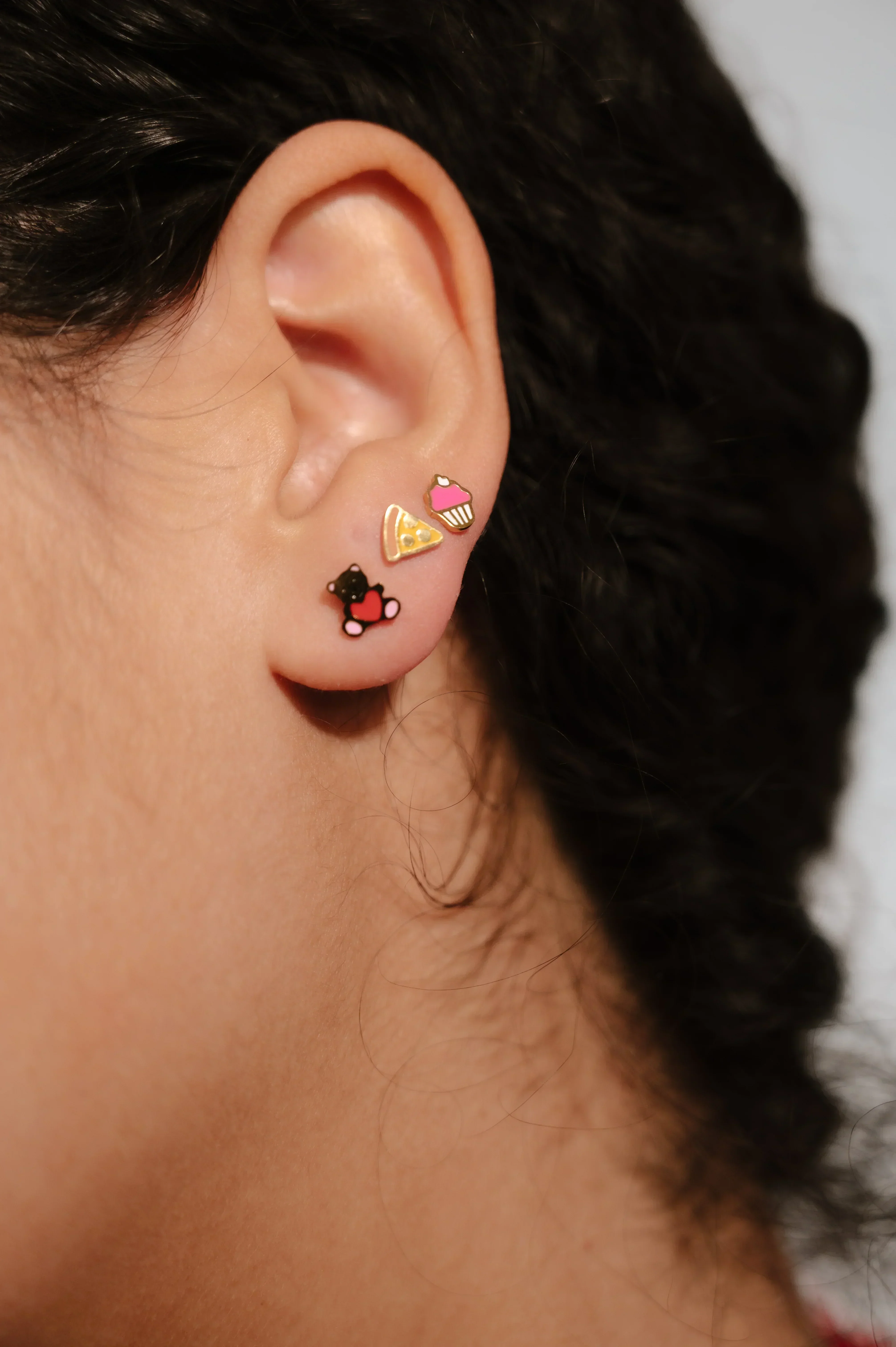 Teddy Bear Enamel Flat Back Stud - Image 5