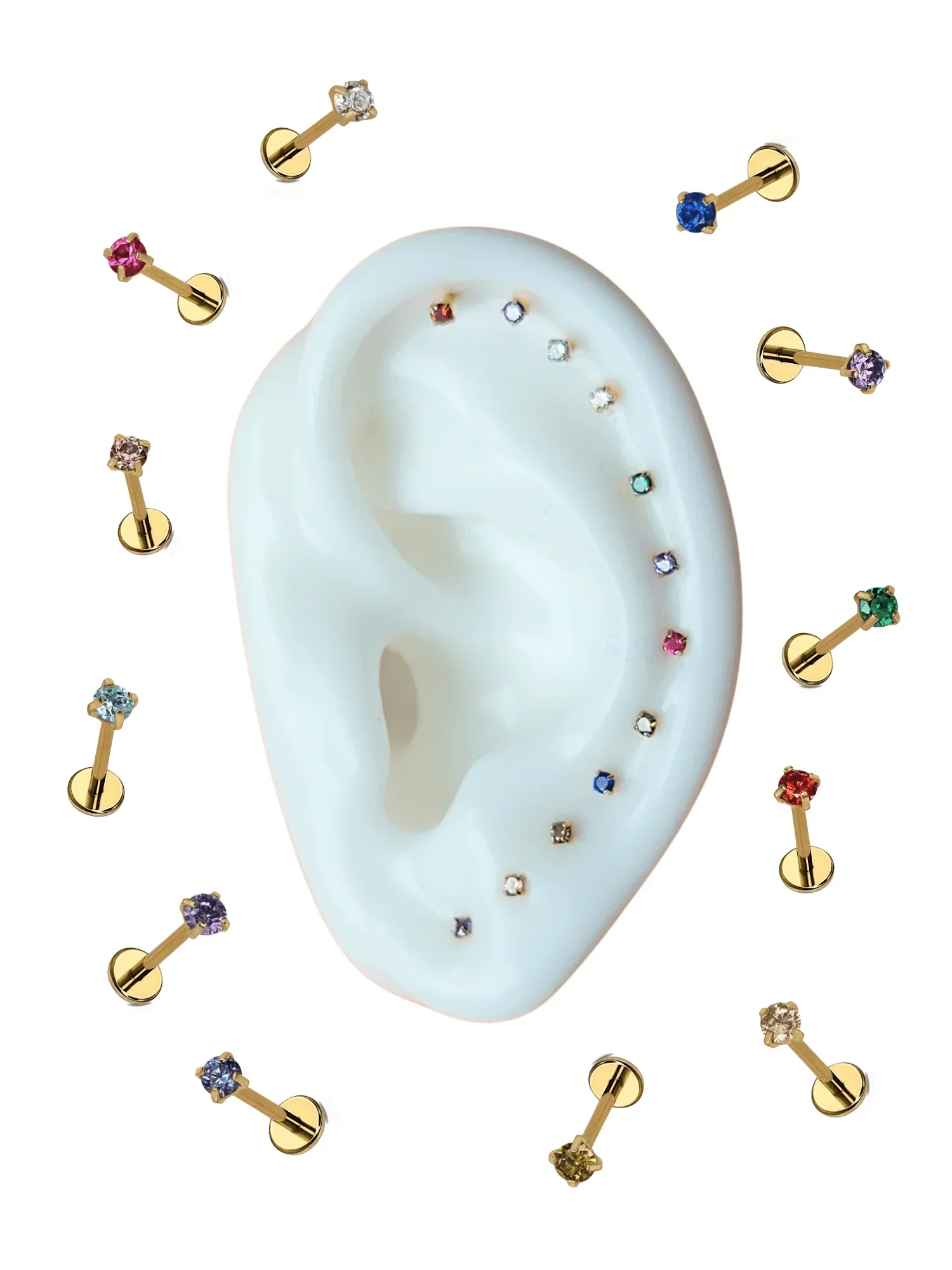 Micro Birthstone Flat Back Stud - Image 4