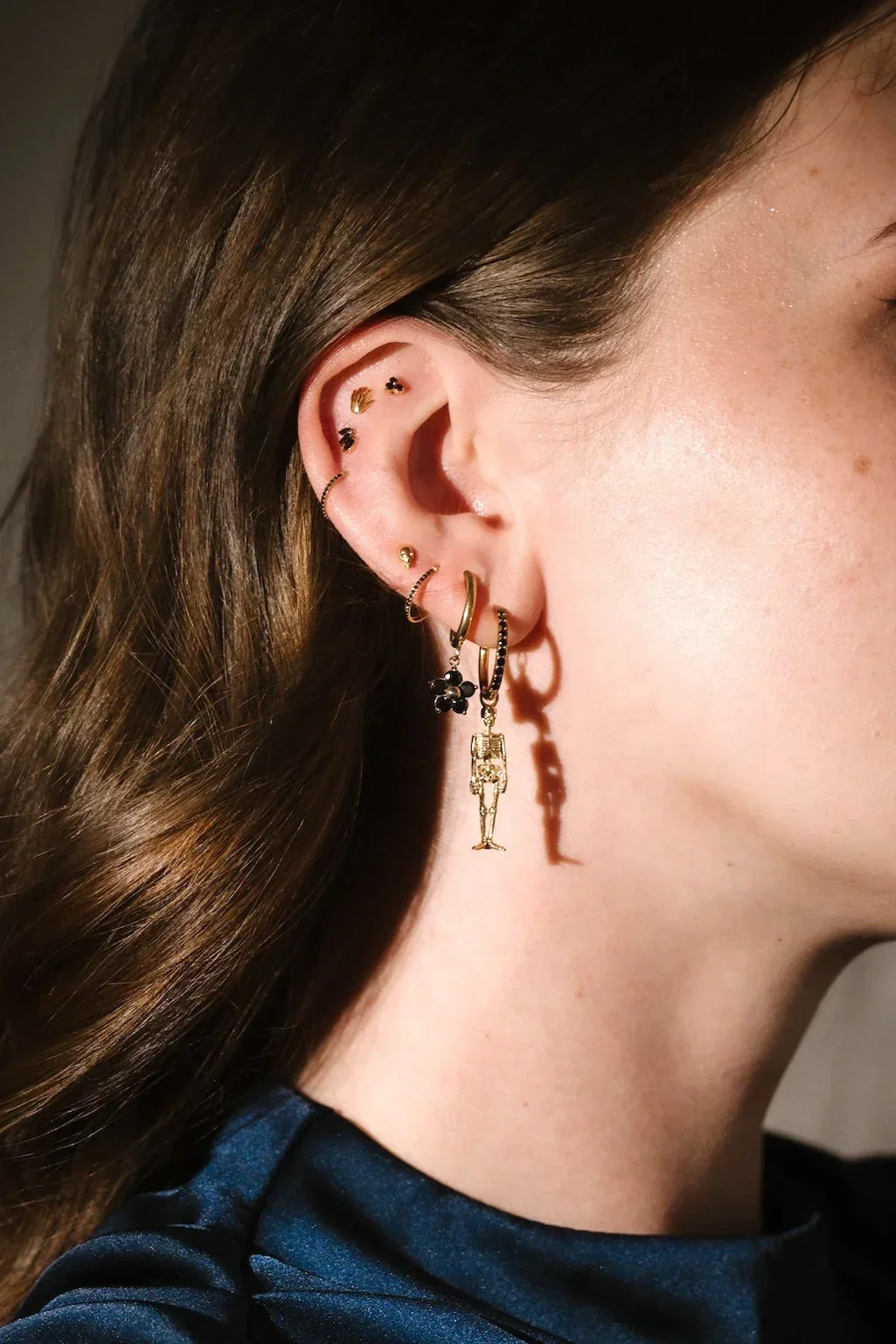Black Dahlia Charm Hoops - Image 4