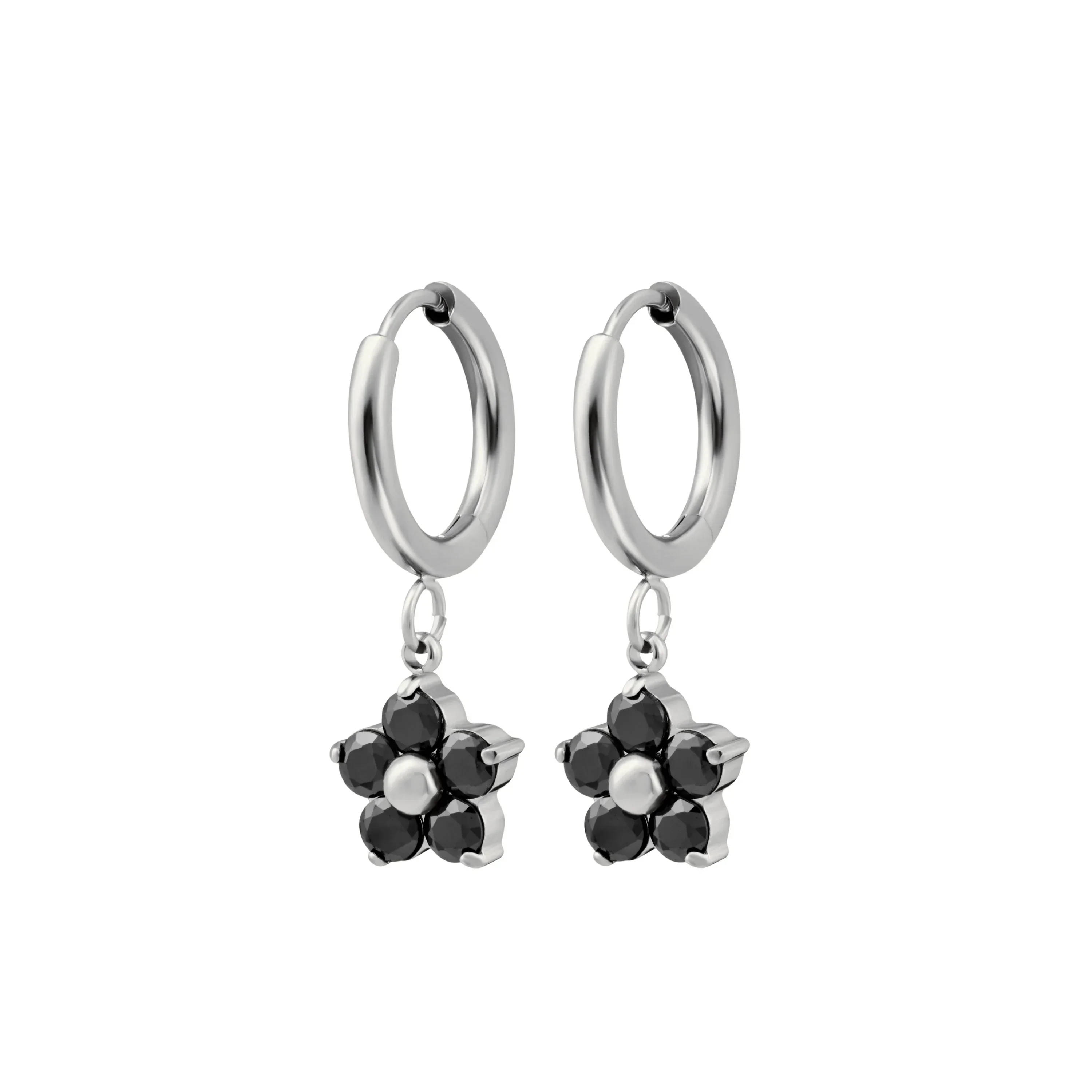 Black Dahlia Charm Hoops - Image 6