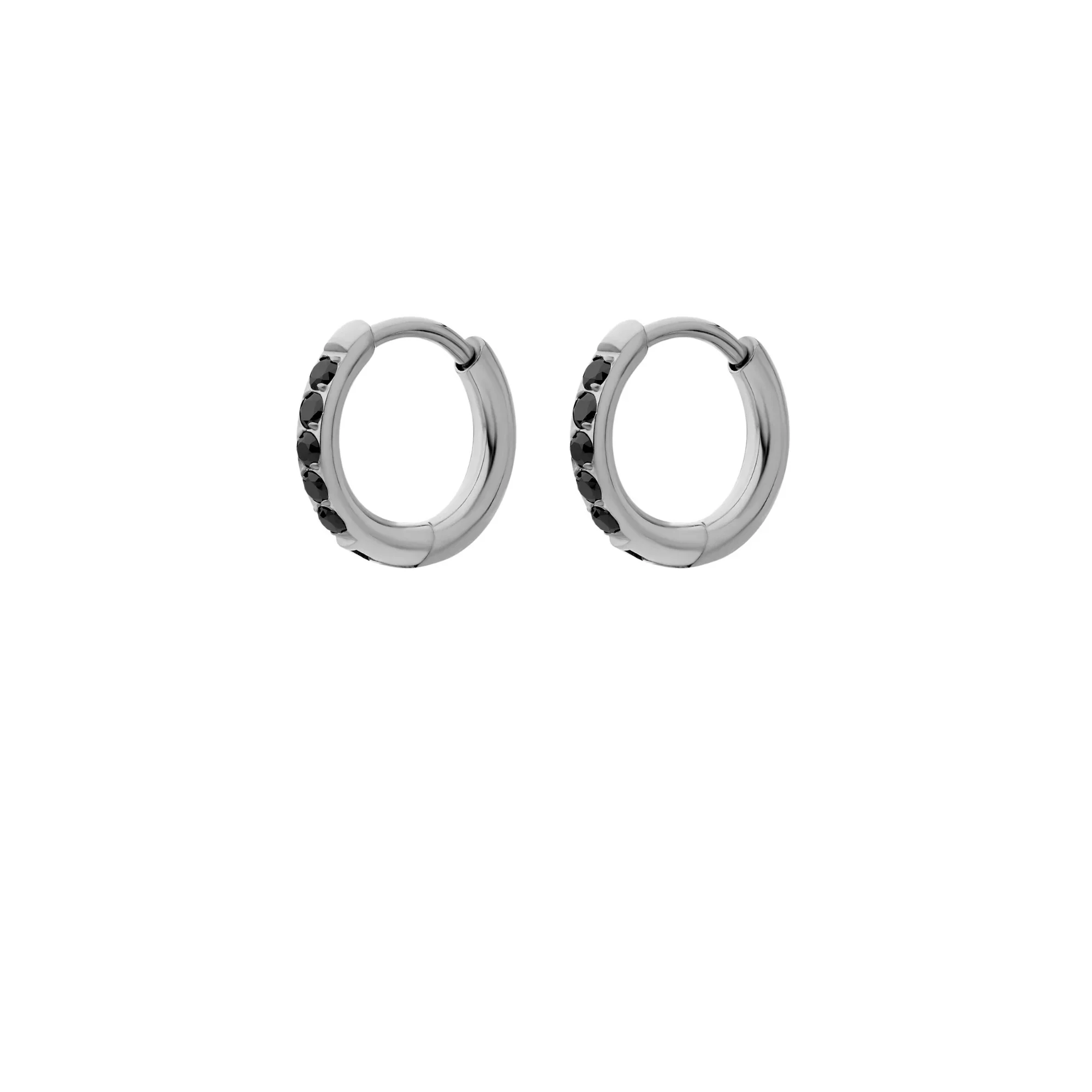 Black Titanium Celestial Hoops - Image 10