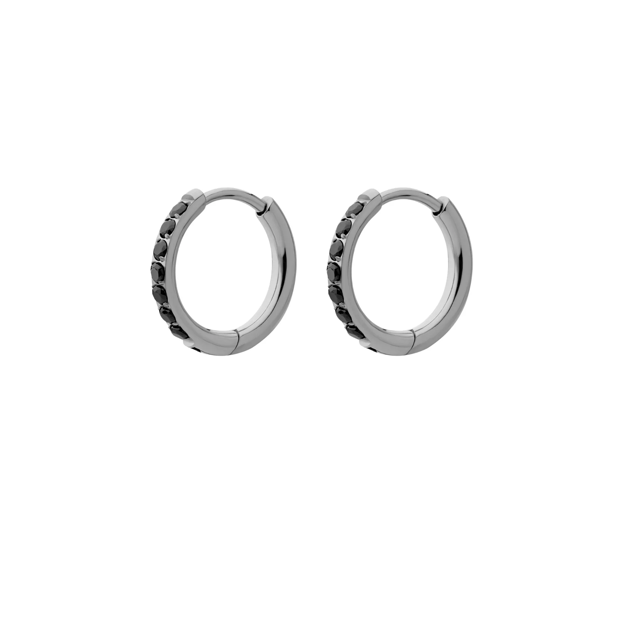 Black Titanium Celestial Hoops - Image 12
