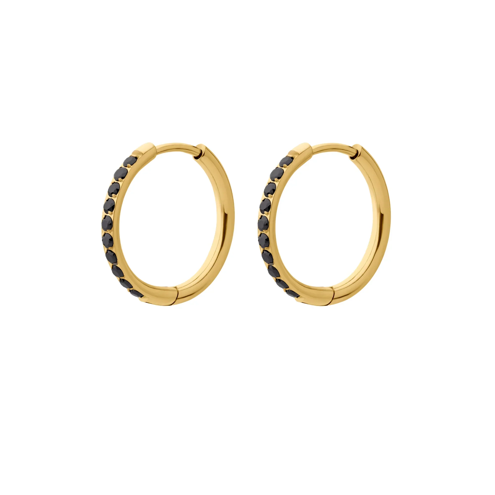 Black Titanium Celestial Hoops - Image 13