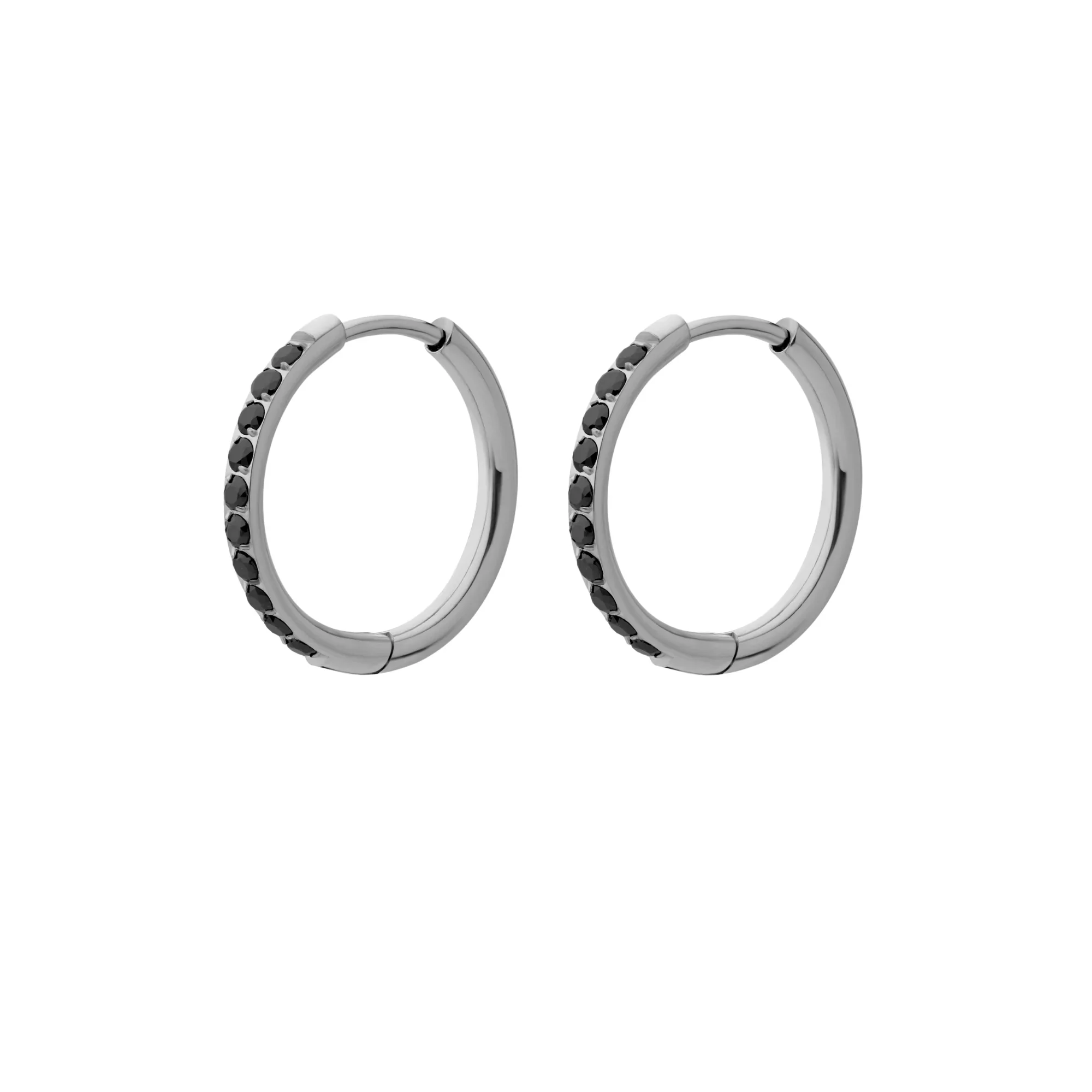Black Titanium Celestial Hoops - Image 14