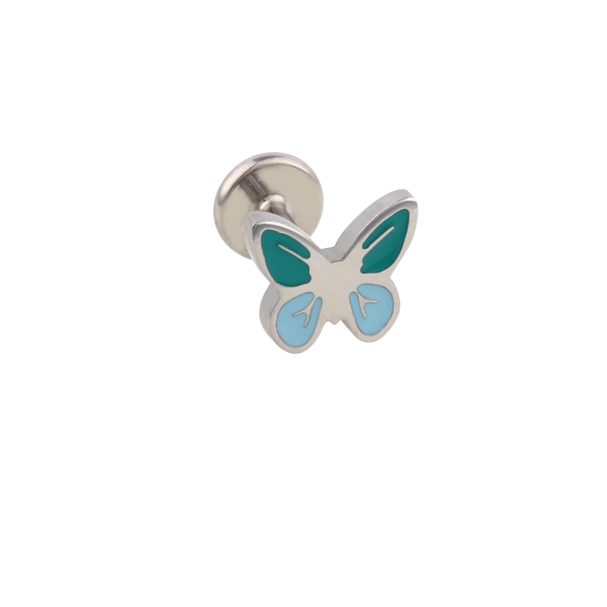 Blue Butterfly Enamel Flat Back Stud - Image 6