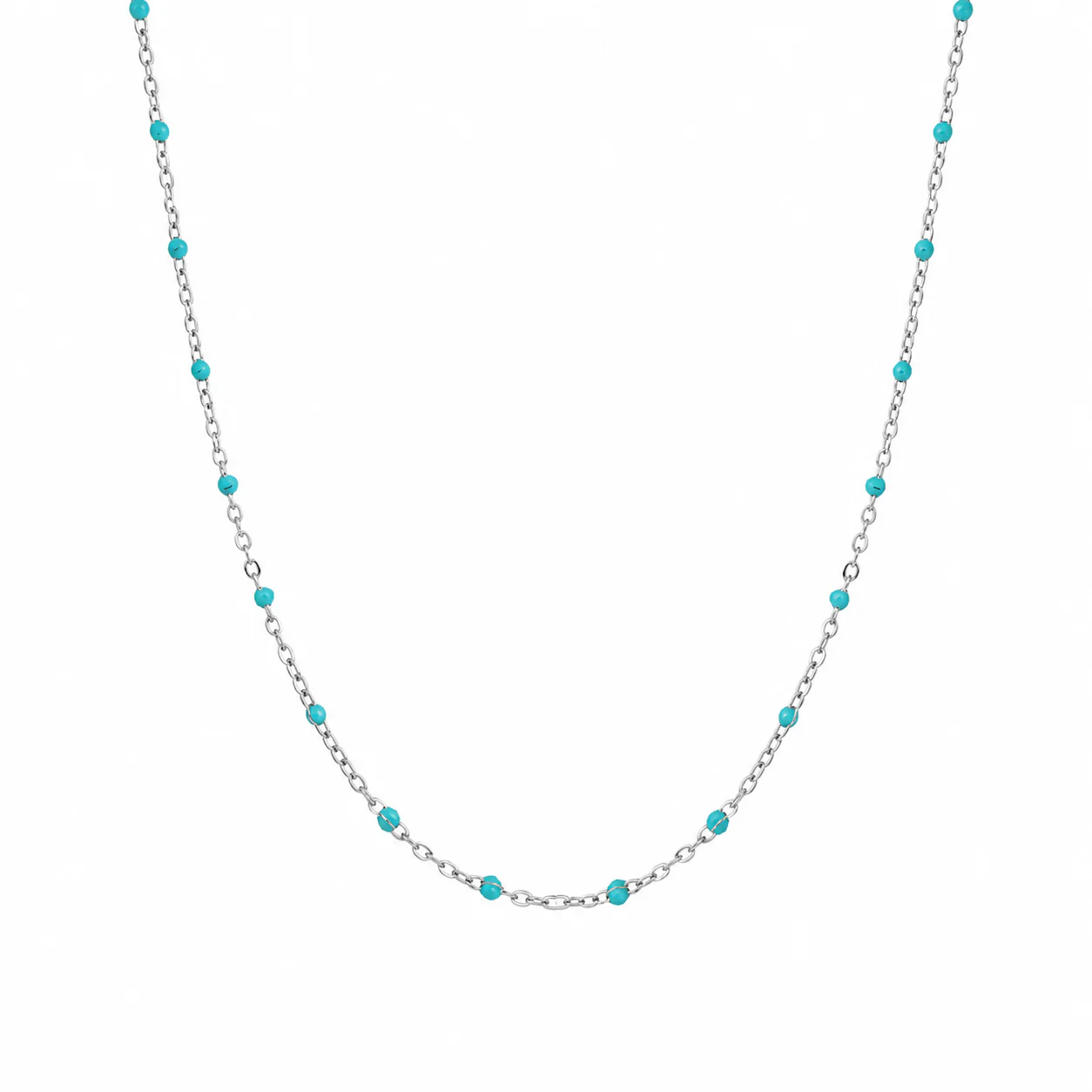 Blue Skies Enamel Dotted Necklace - Image 4