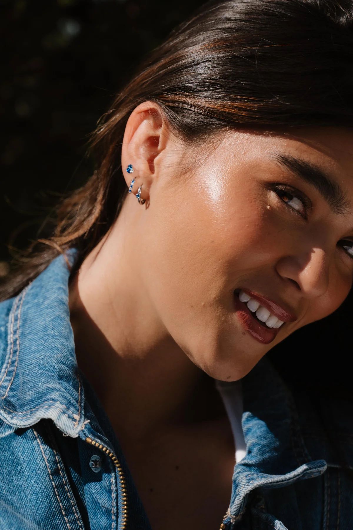 Blue Hour Titanium Celestial Hoops - Image 9