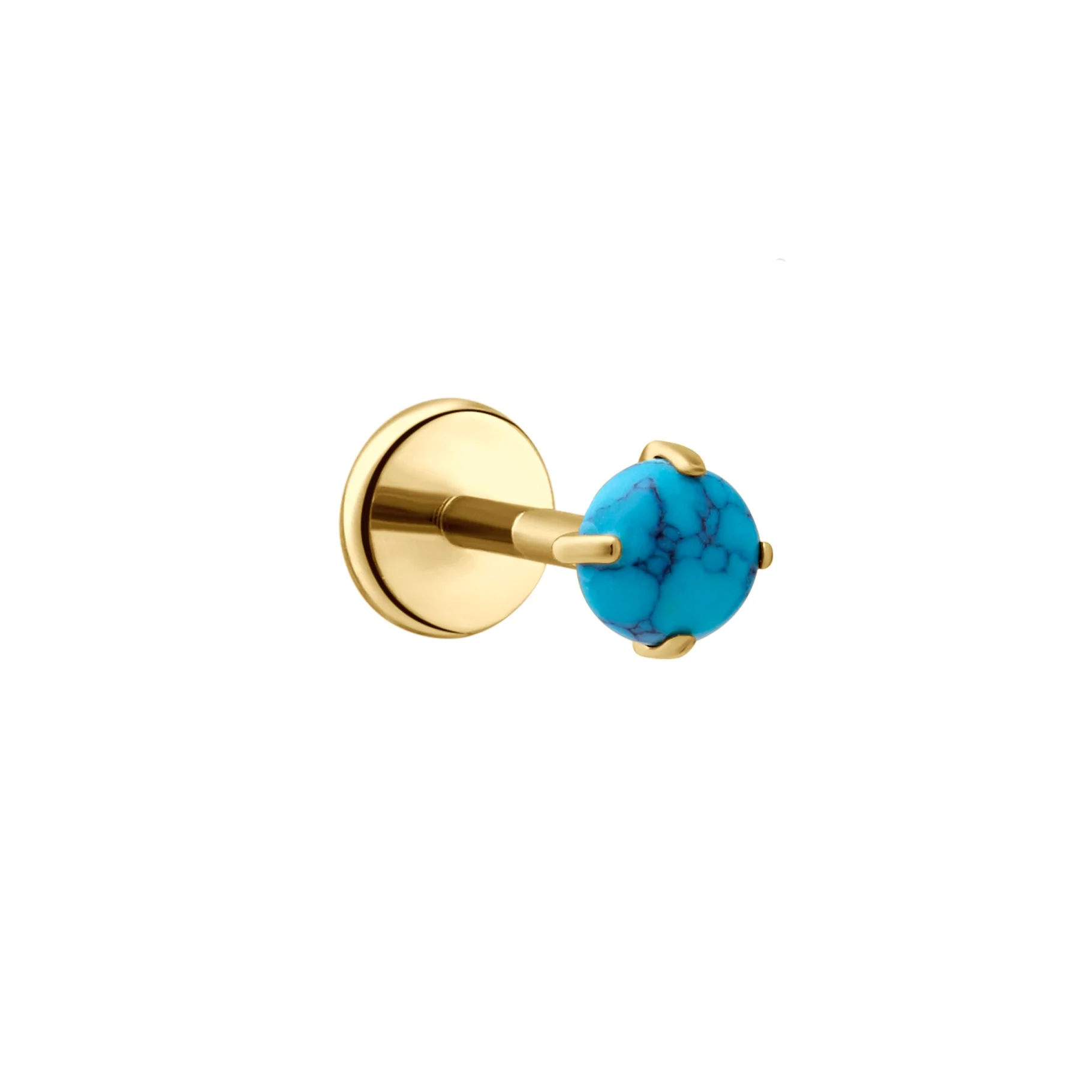 Blue Howlite Flat Back Stud