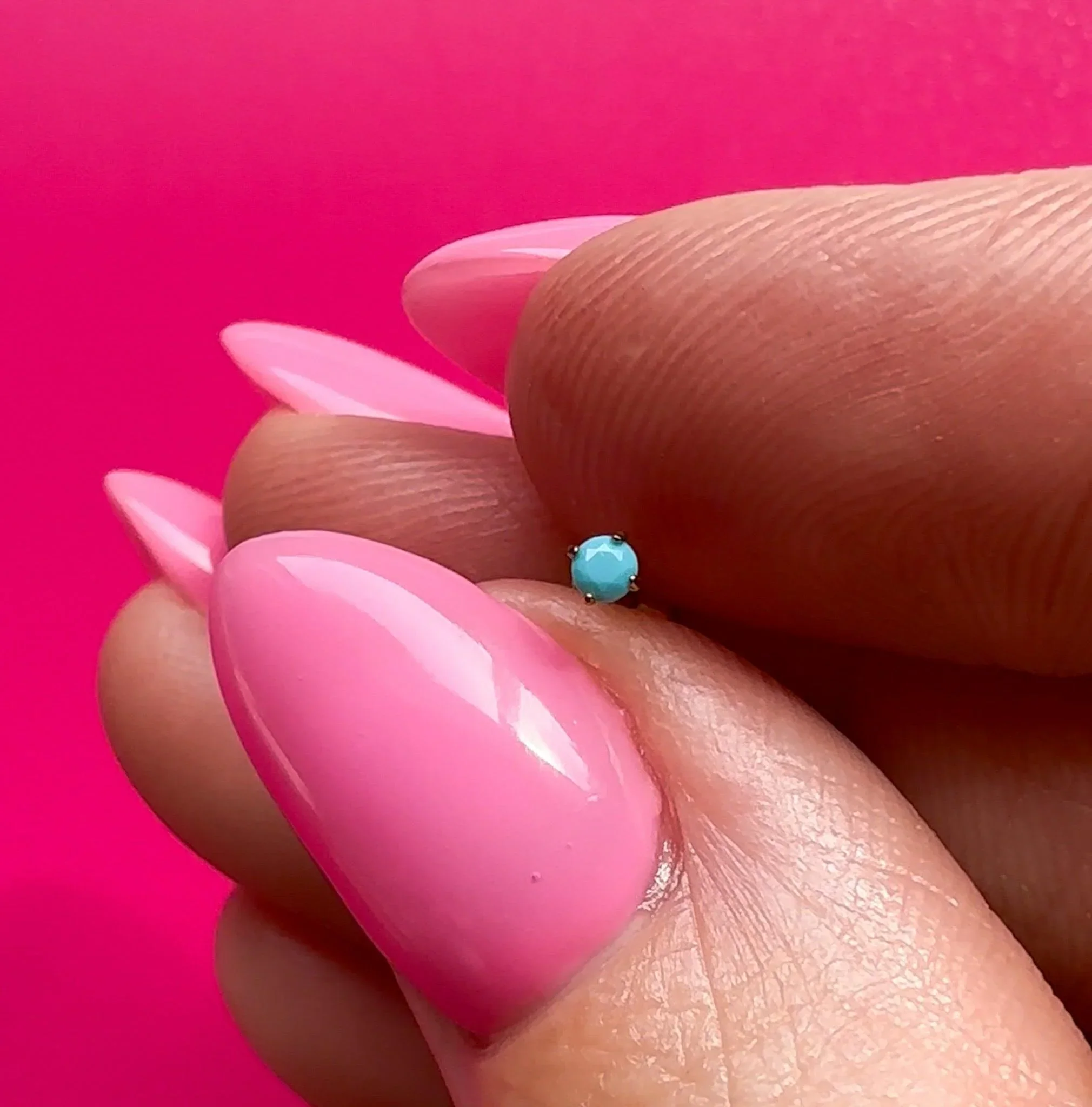 Blue Lagoon Micro Flat Back Stud - Image 5