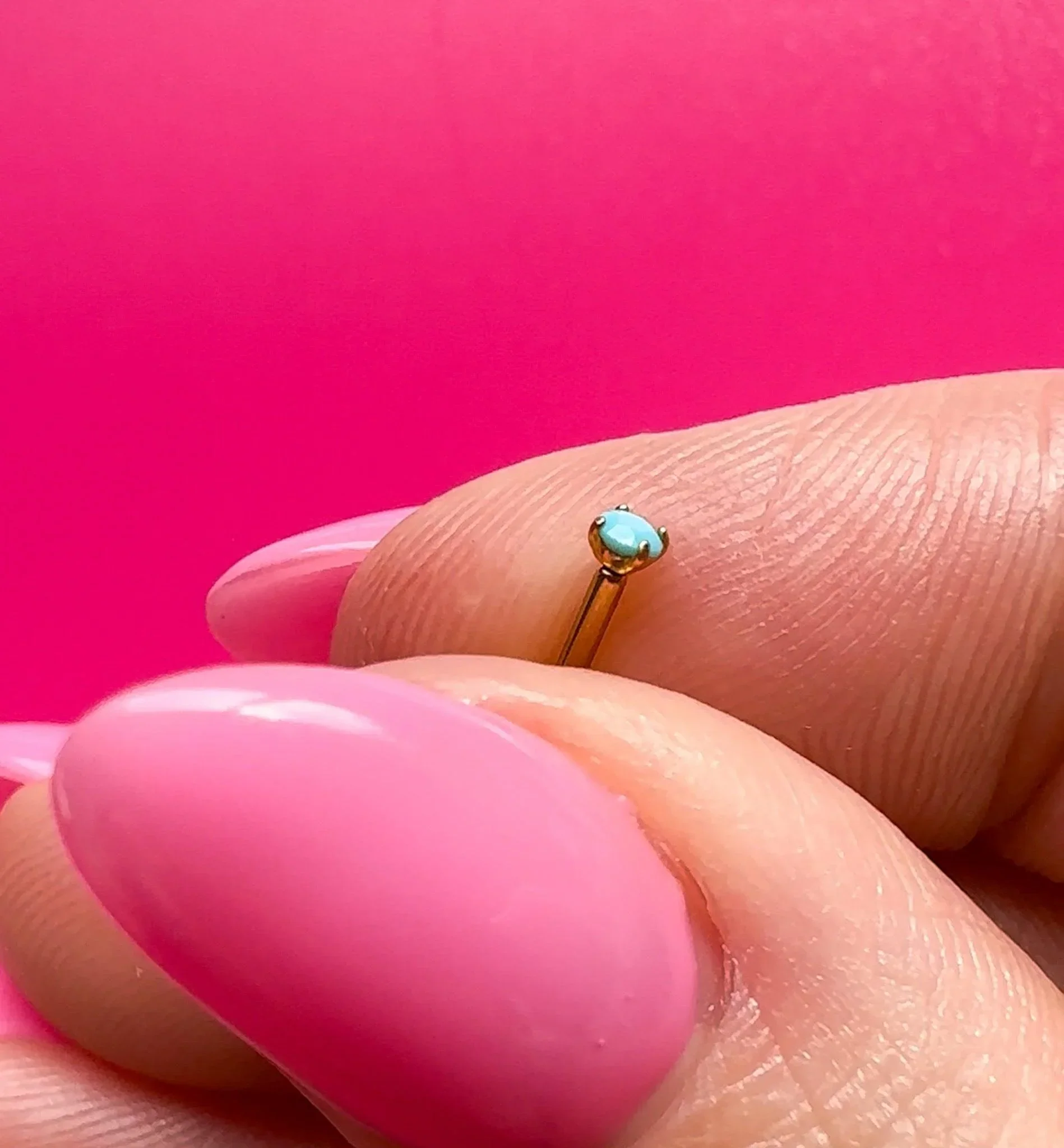 Blue Lagoon Micro Flat Back Stud - Image 6