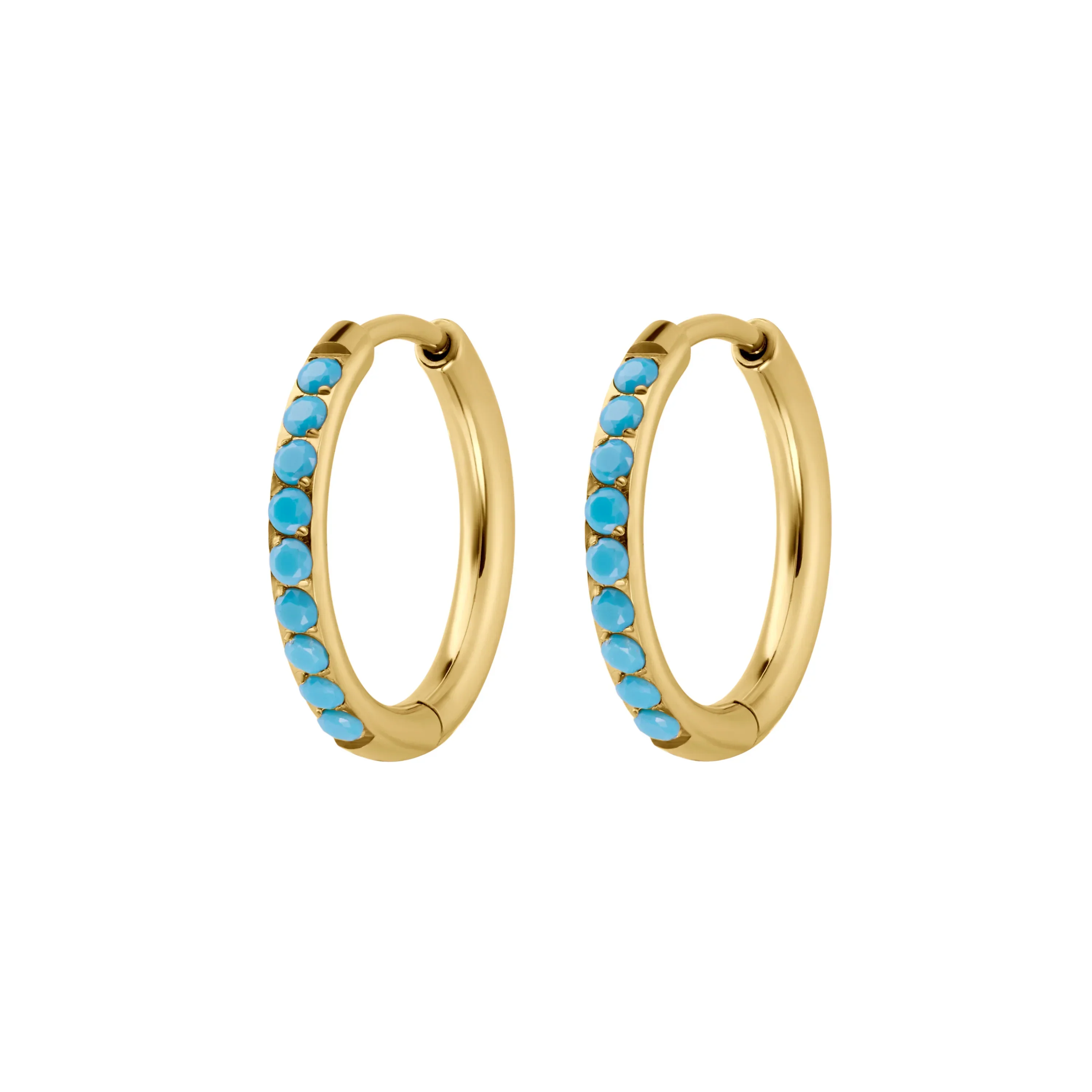 Blue Lagoon Titanium Celestial Hoops - Image 8