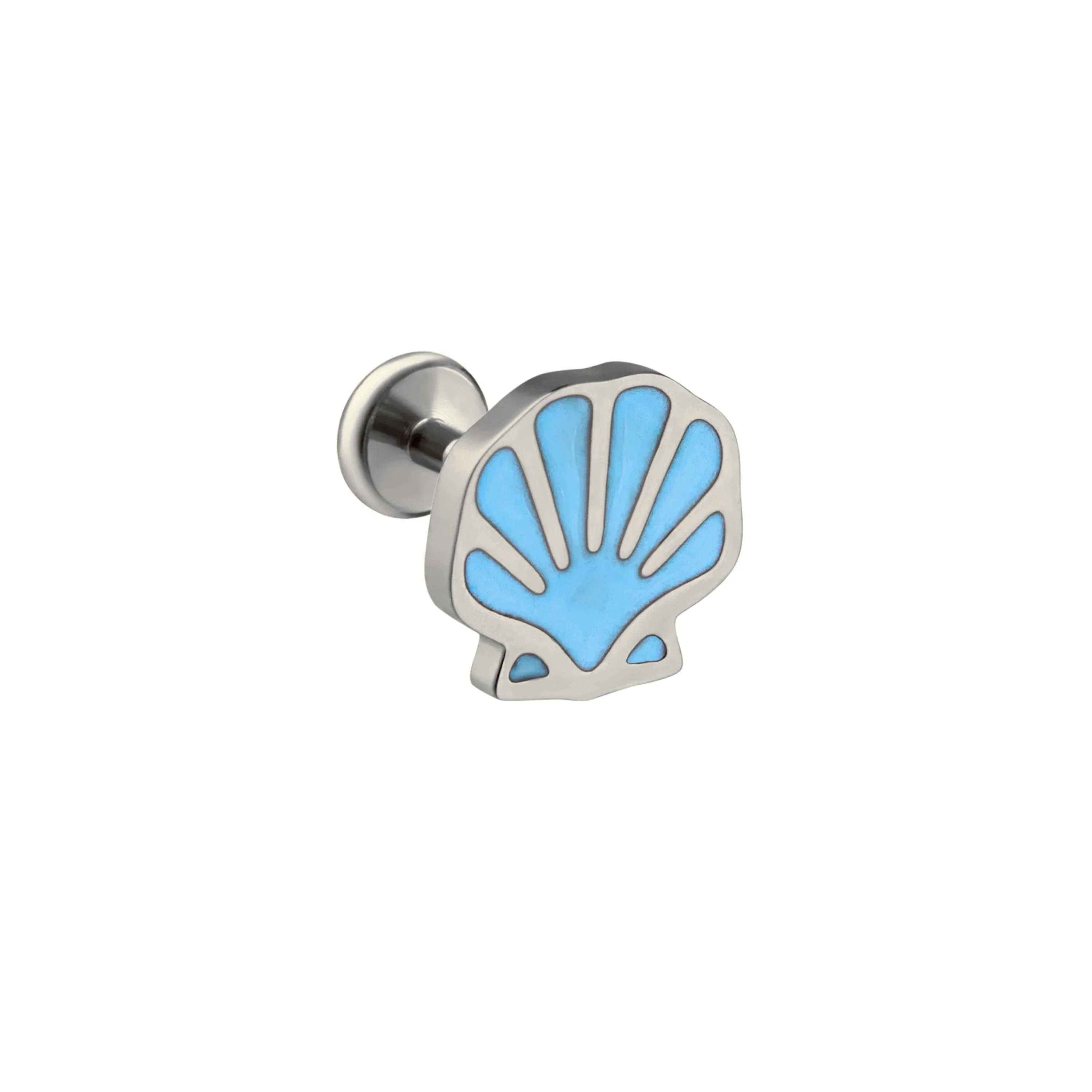 Blue Shell Enamel Flat Back Stud - Image 8