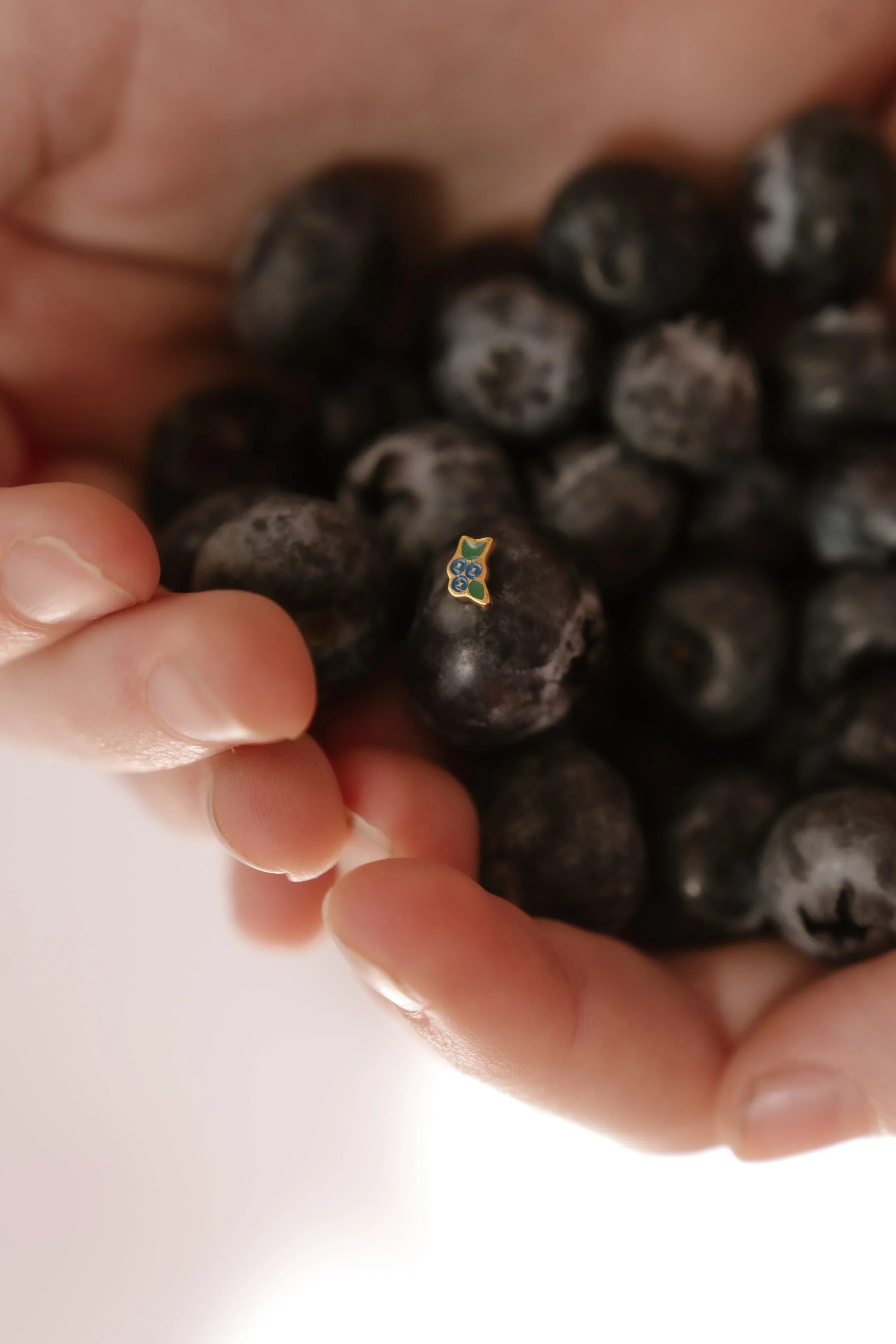 Blueberry Bunch Enamel Flat Back Stud - Image 3