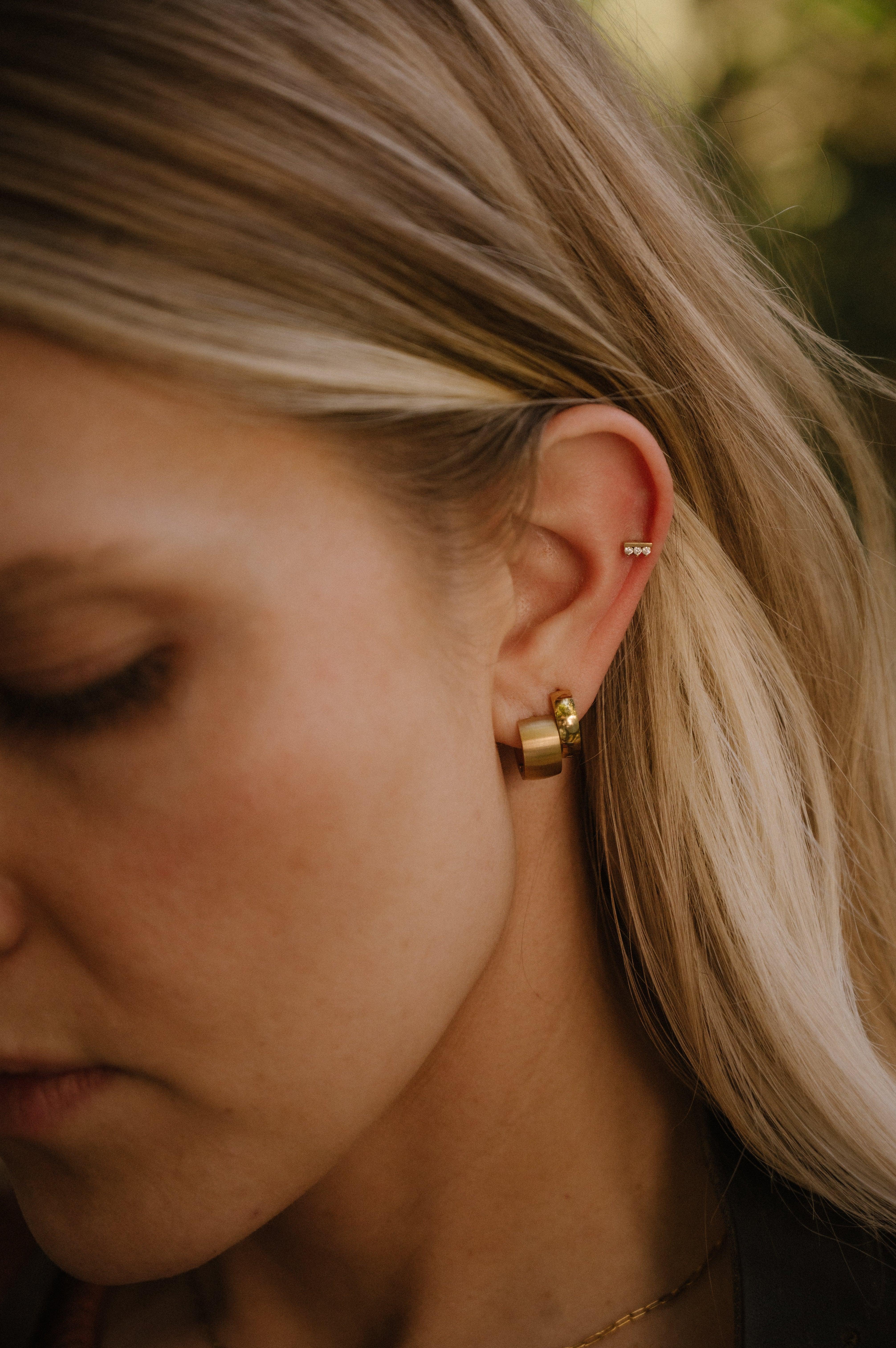 Brushed Hera Hoops - Image 3