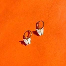 Butterfly Charm Hoops - Image 3