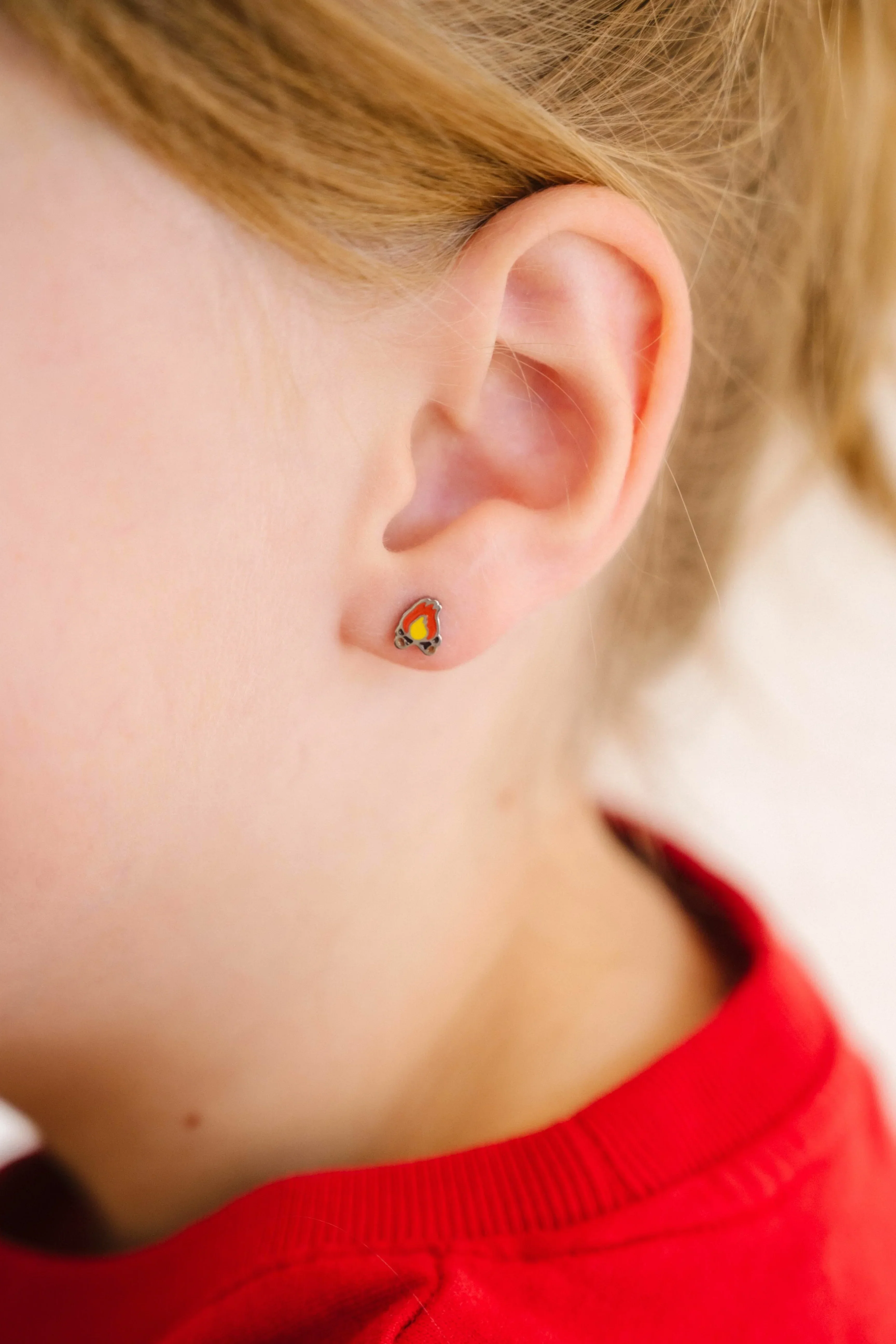 Campfire Enamel Flat Back Stud - Image 3