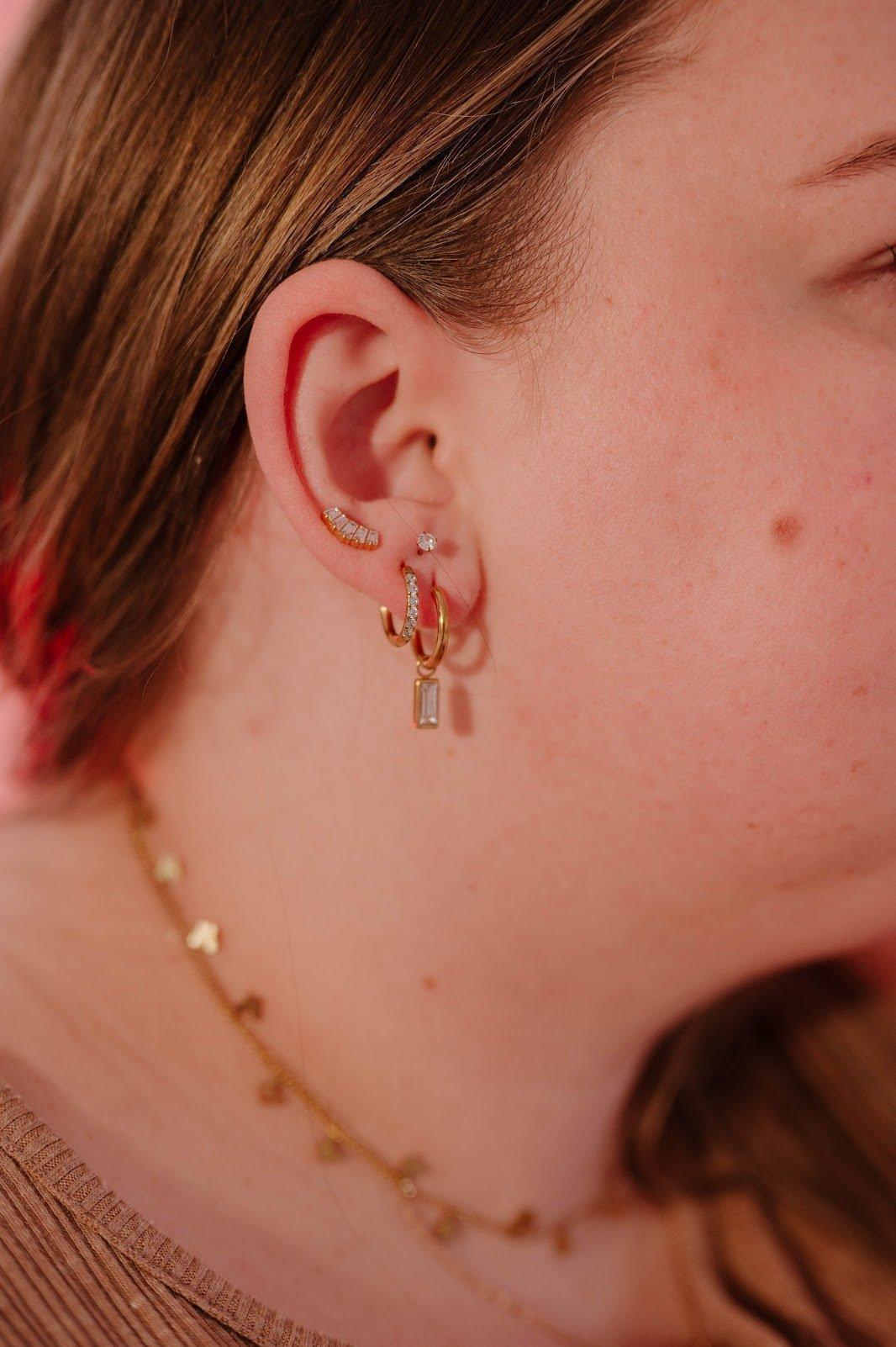 "Can I Keep You?" Gem Hoops - Image 2