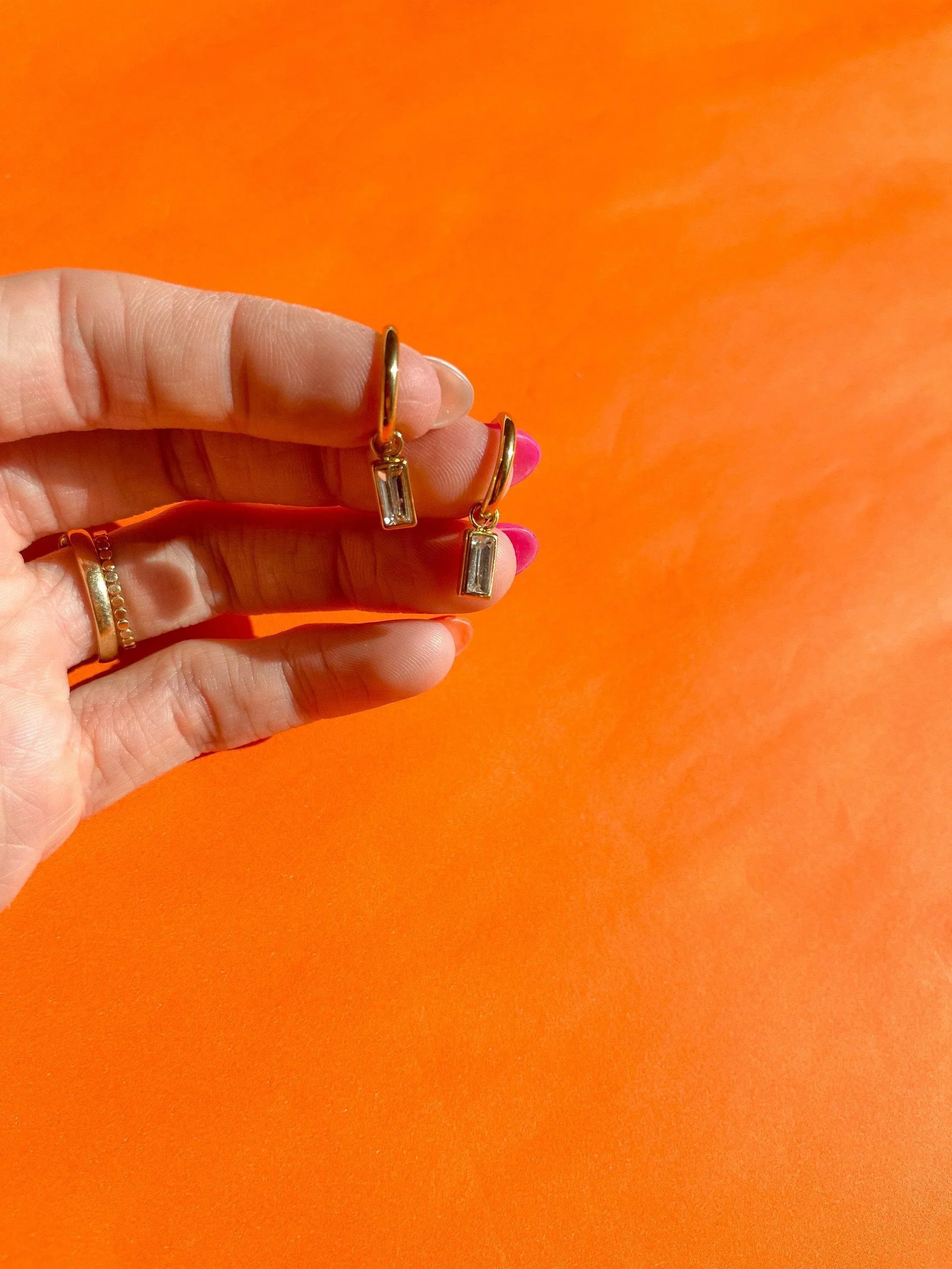 "Can I Keep You?" Gem Hoops - Image 4
