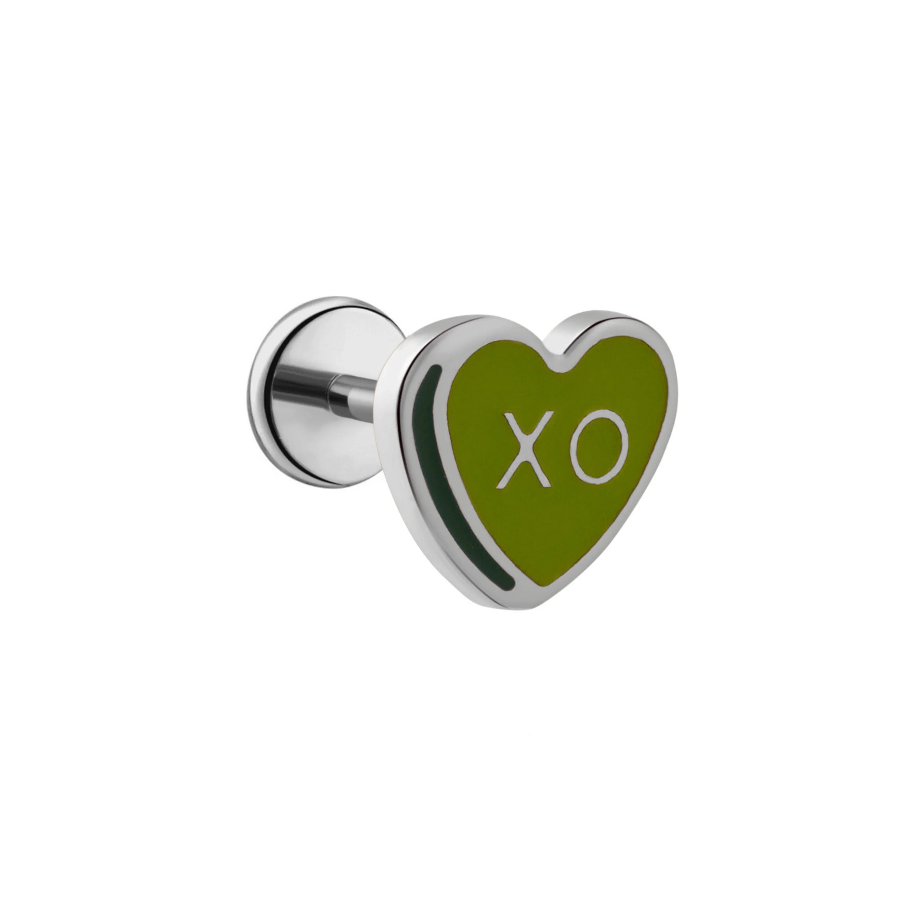 Candy Heart Flat Back Stud - Green - Image 9