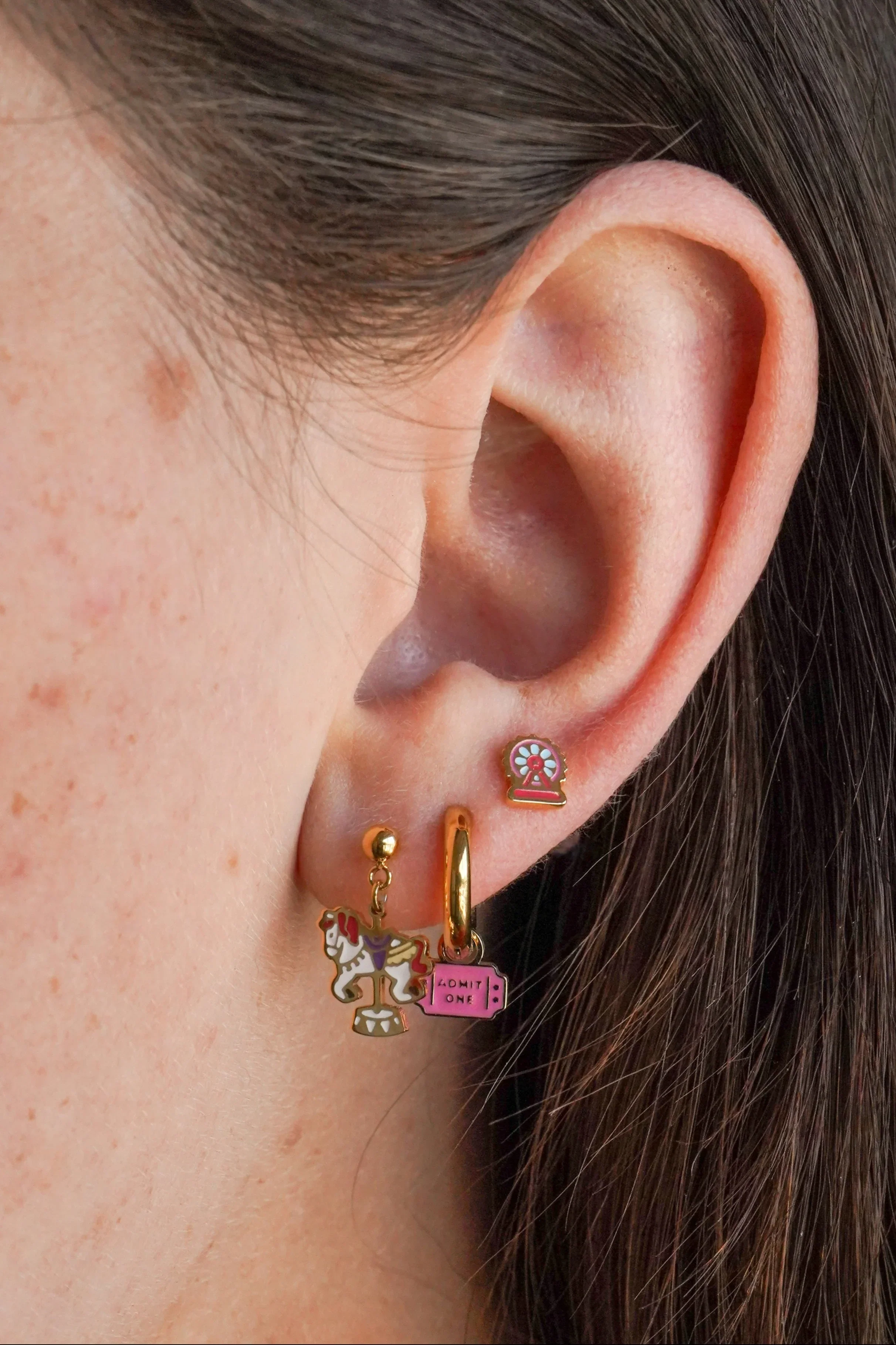 Carousel Horse Enamel Flat Back Stud - Image 3