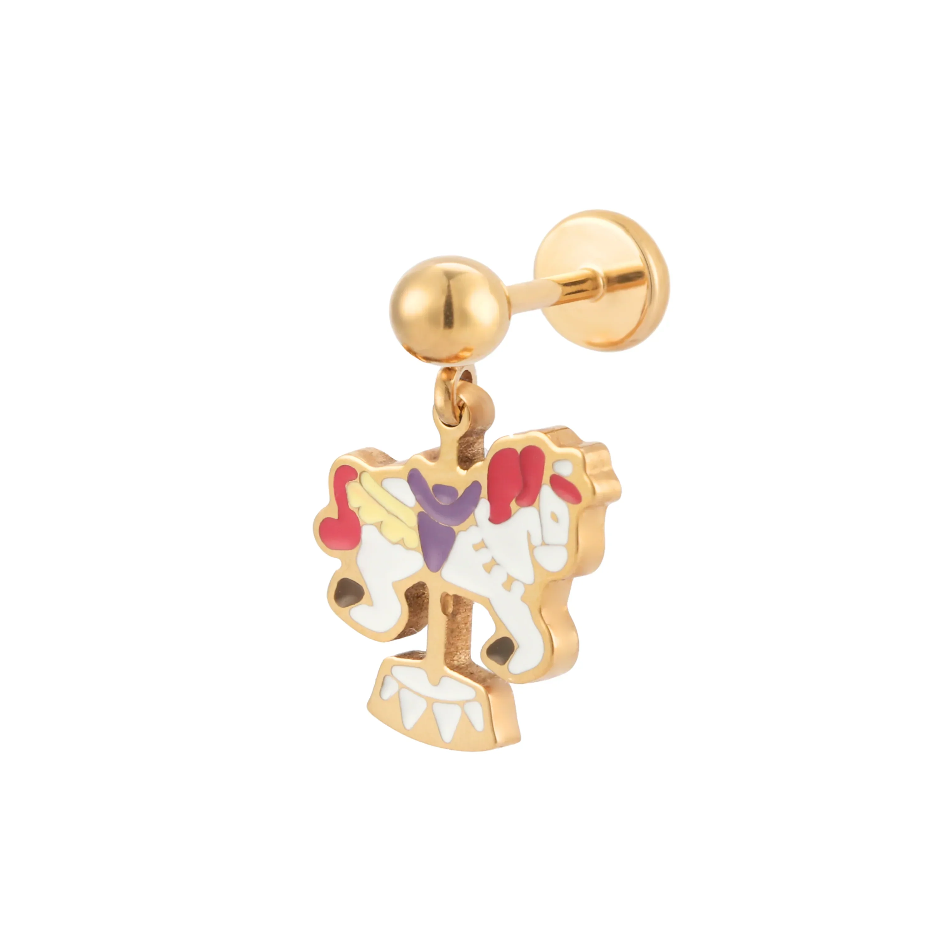 Carousel Horse Enamel Flat Back Stud - Image 6