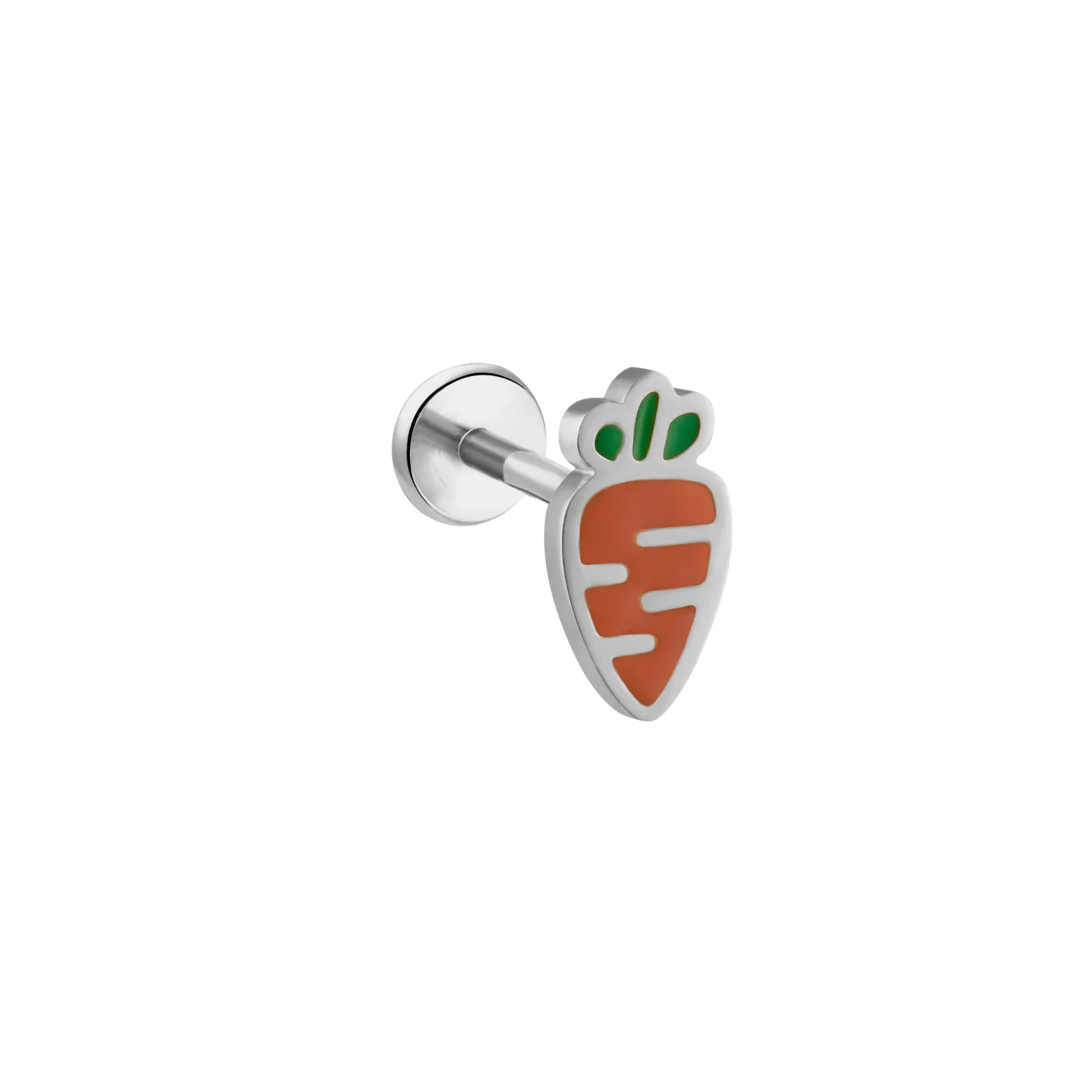 Carrot Enamel Flat Back Stud - Image 6