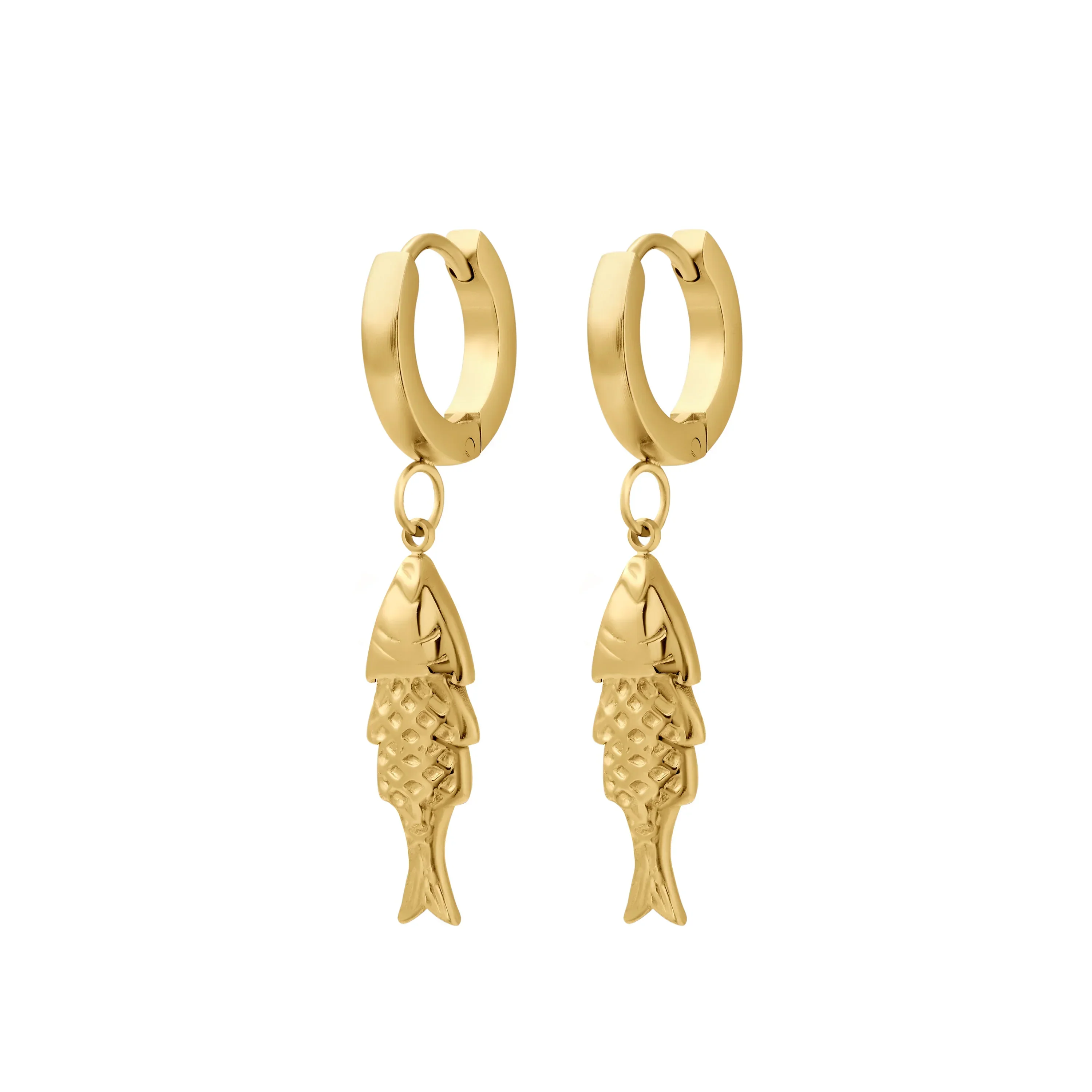 Catch-of-the-Day Charm Hoops