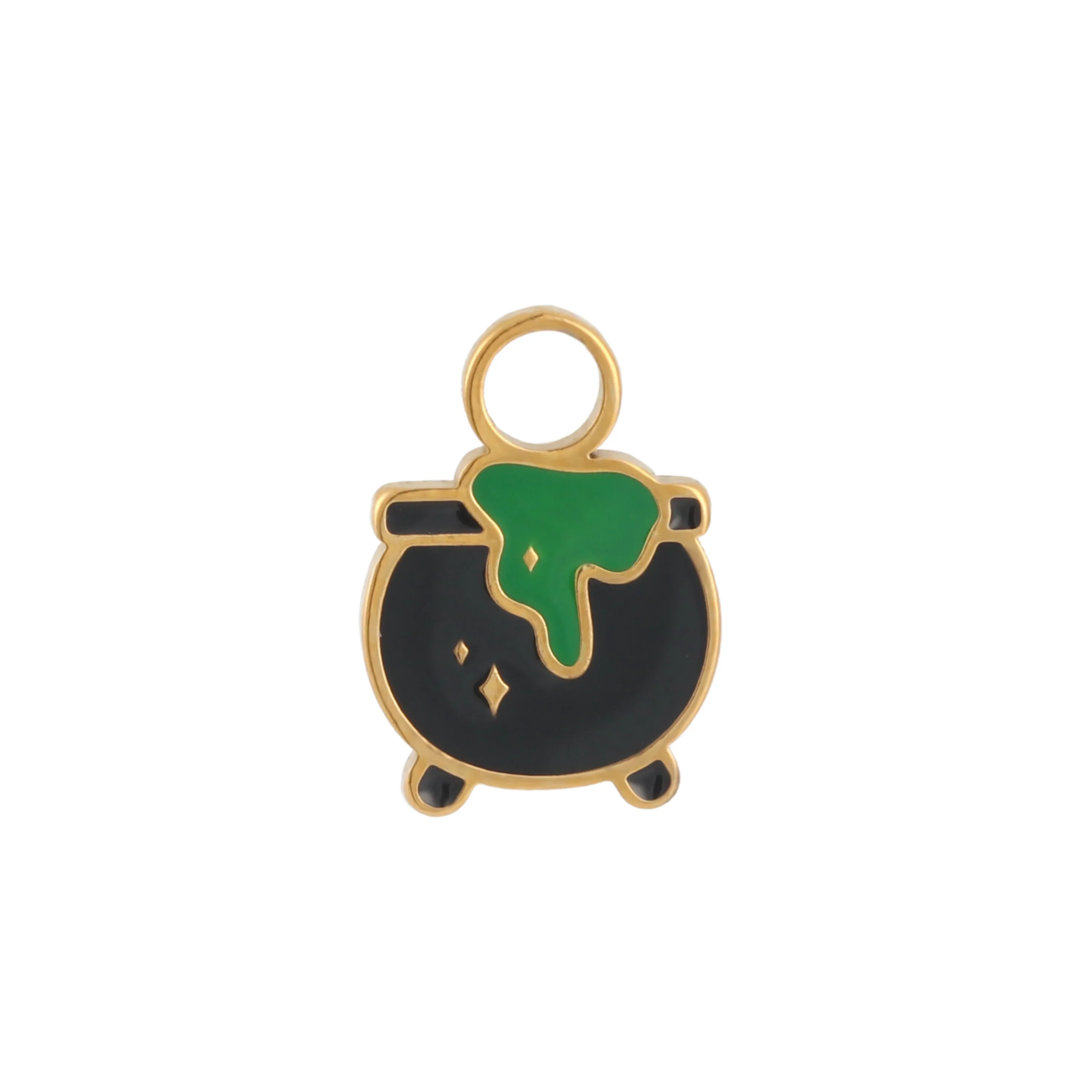 Cauldron Enamel Hoop Charm