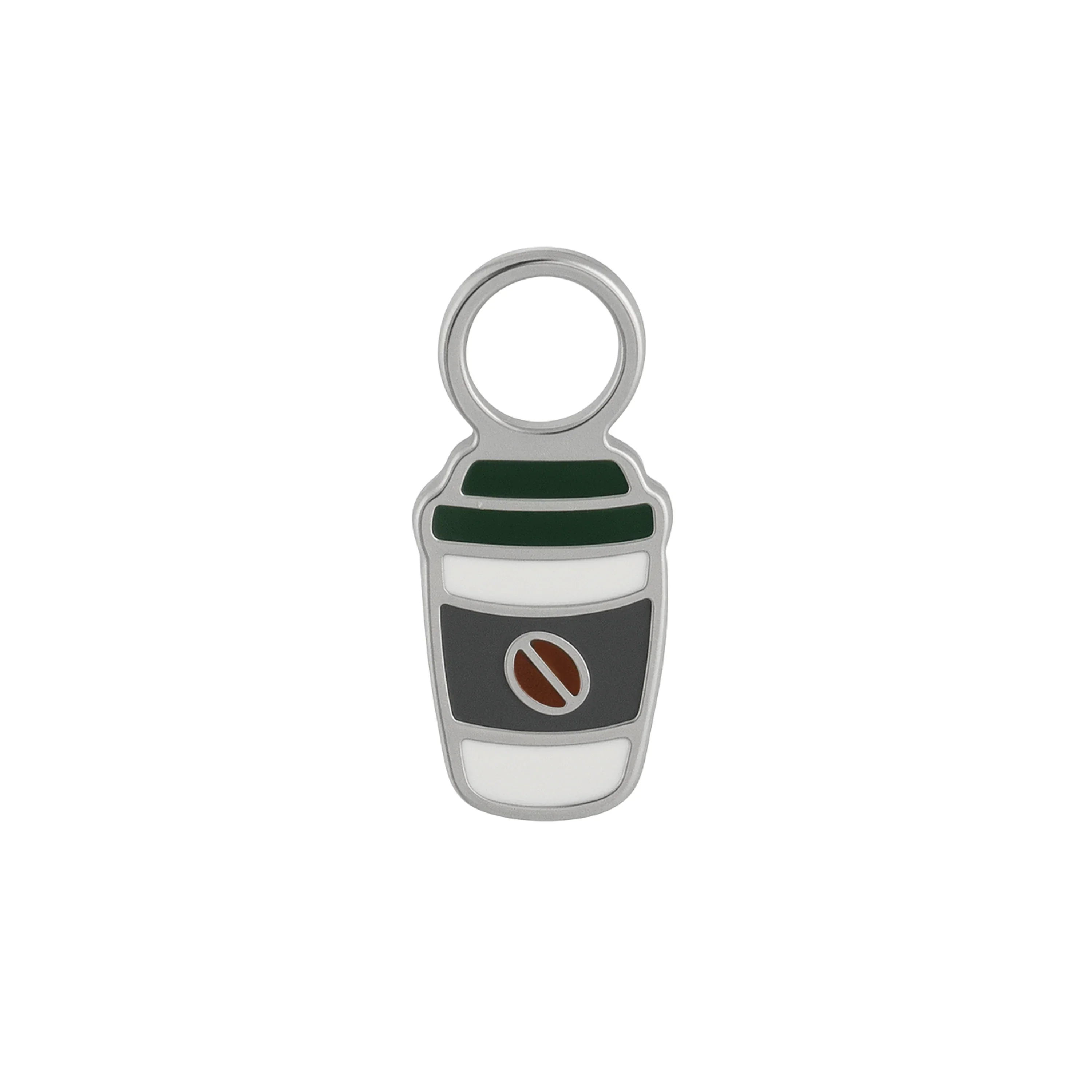 Coffee Cup Enamel Hoop Charm - Image 5