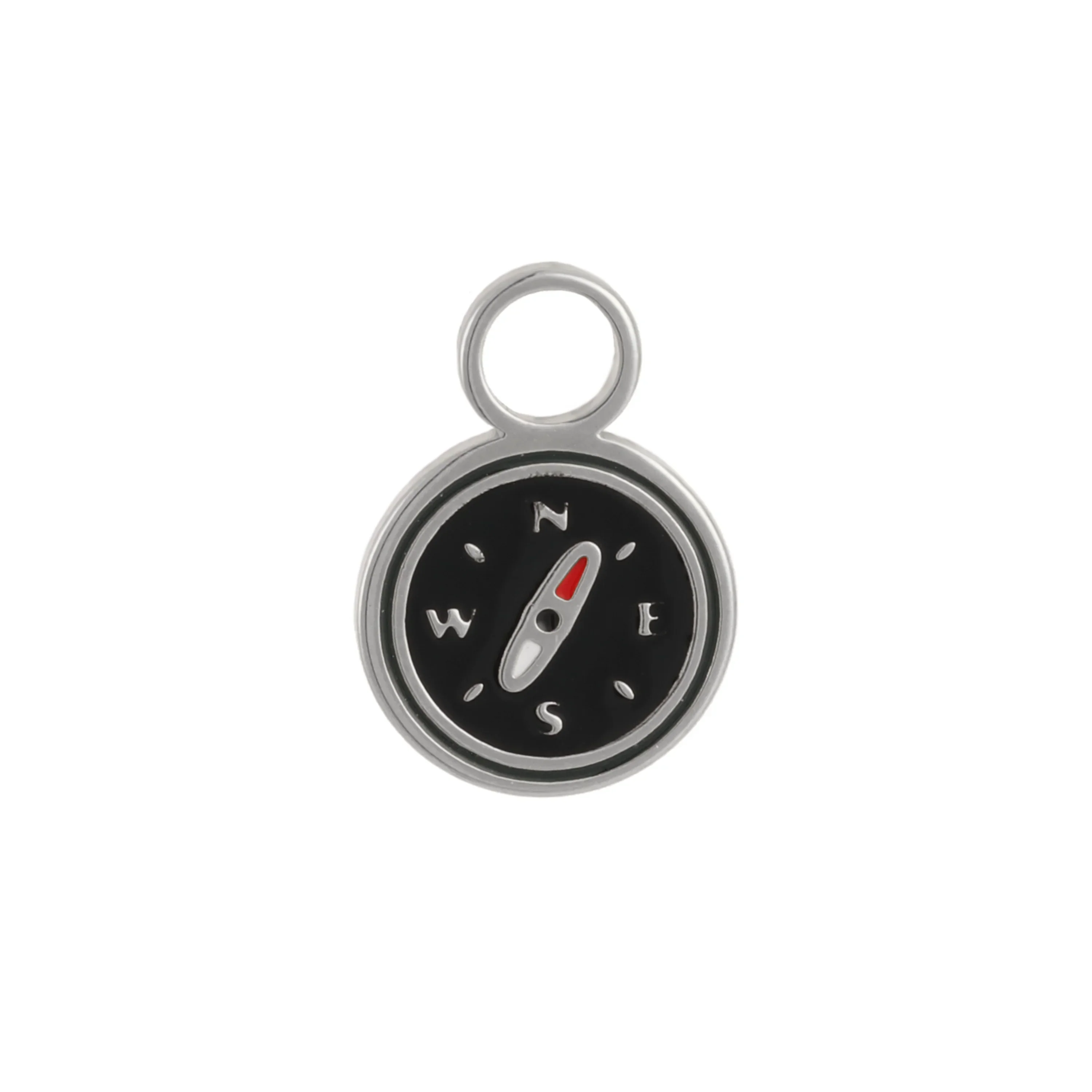 Compass Enamel Hoop Charm - Image 4
