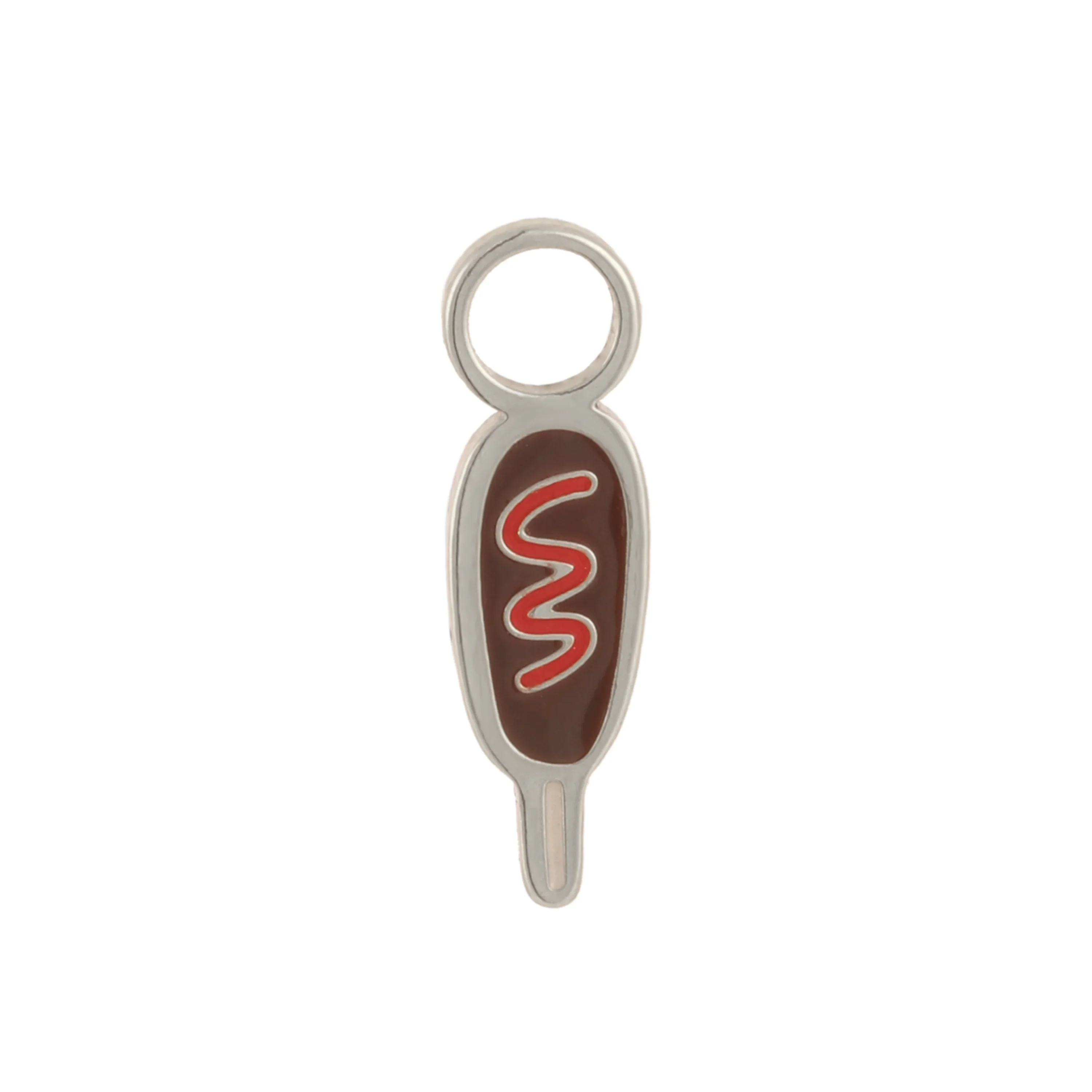 Corn Dog Enamel Hoop Charm - Image 5