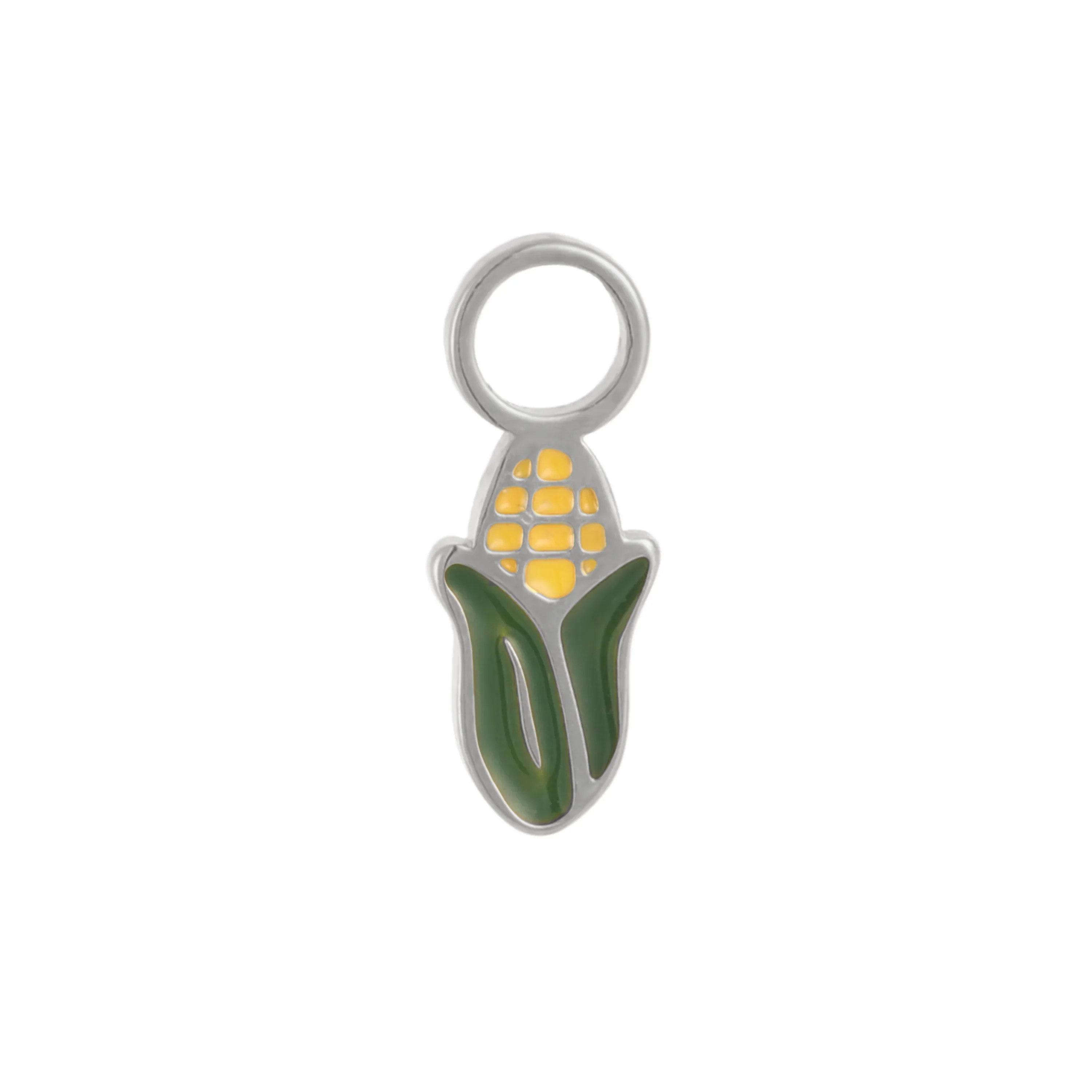 Corn Enamel Hoop Charm - Image 5