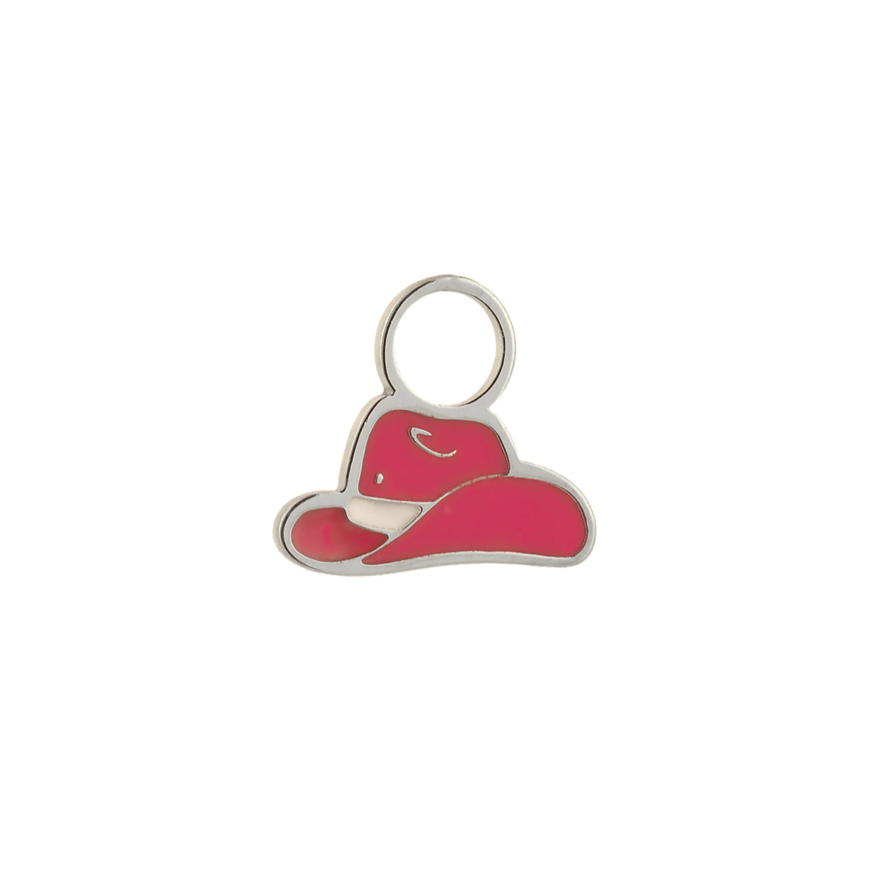 Cowgirl Hat Enamel Hoop Charm - Image 3