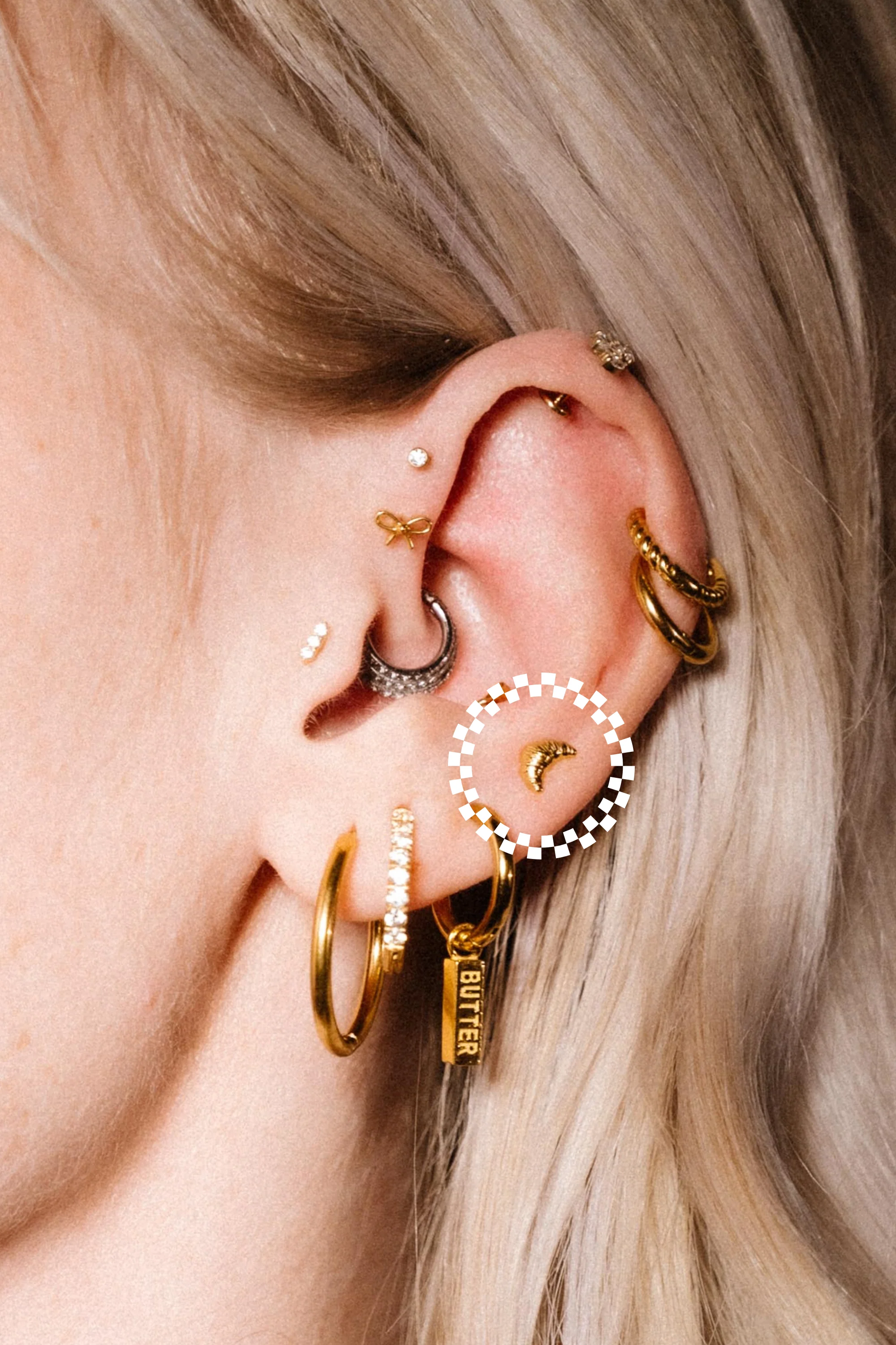 Croissant Flat Back Stud - Image 2