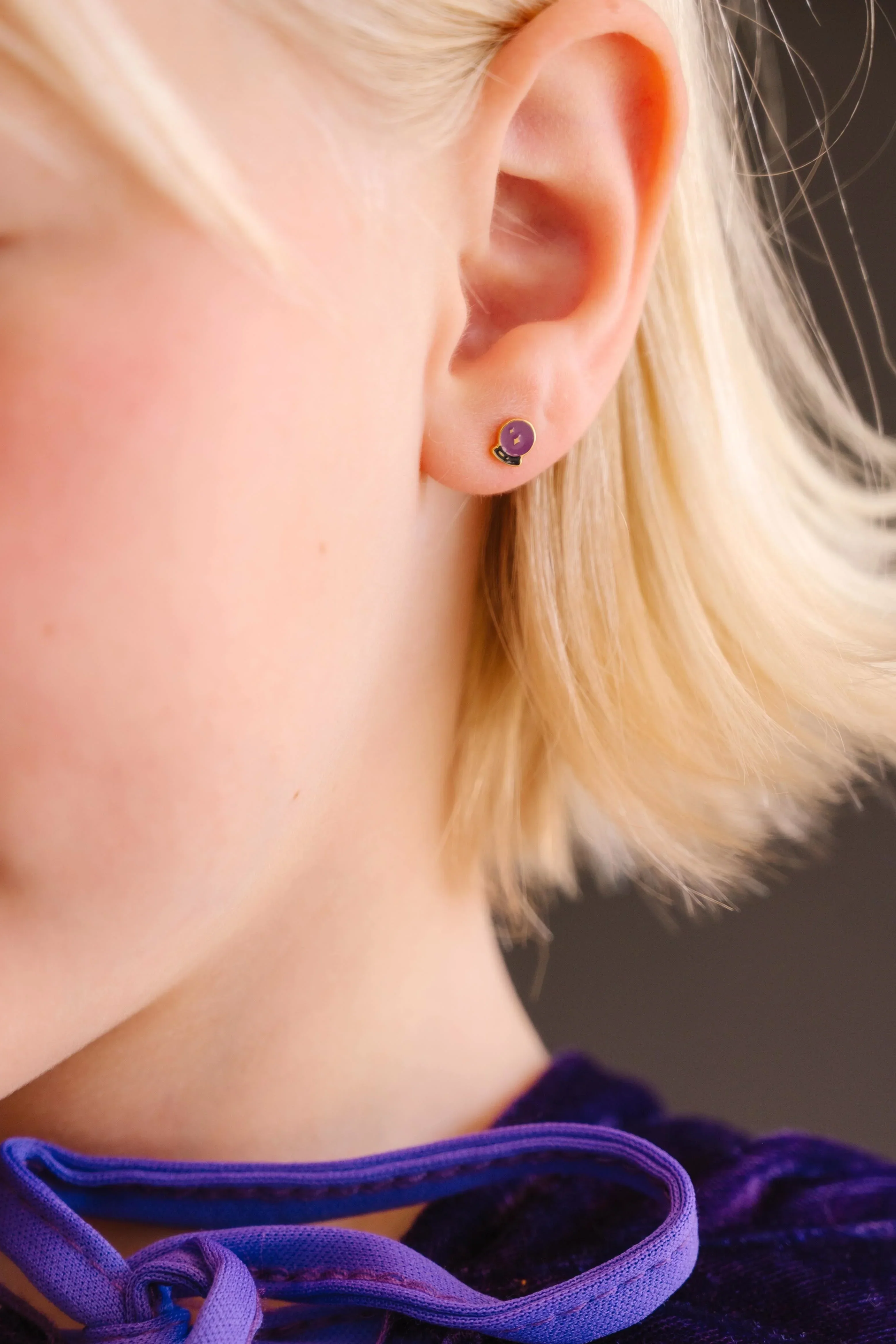 Crystal Ball Enamel Flat Back Stud - Image 3