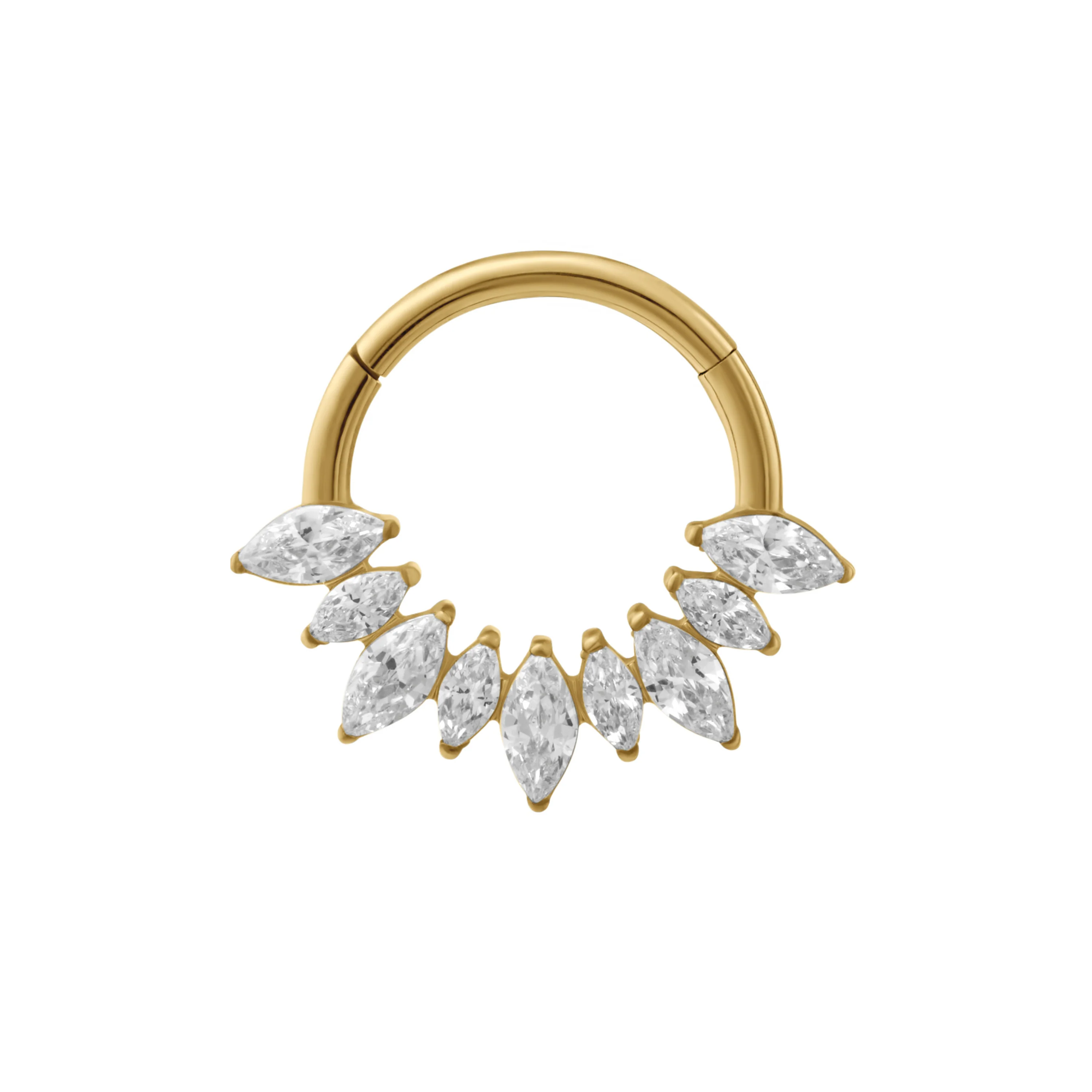 Crystalline Marquise Daith Hoop - Image 3
