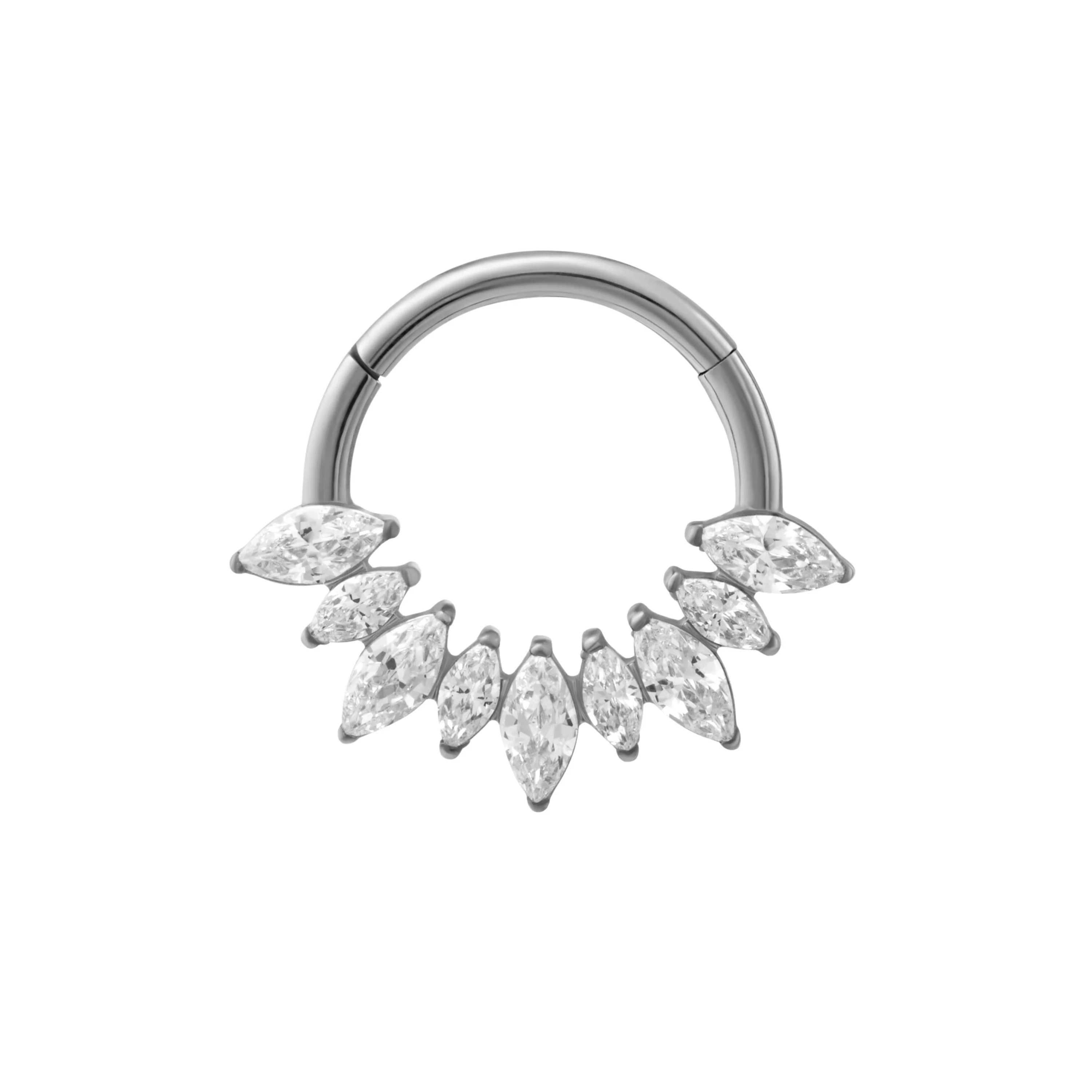 Crystalline Marquise Daith Hoop - Image 4