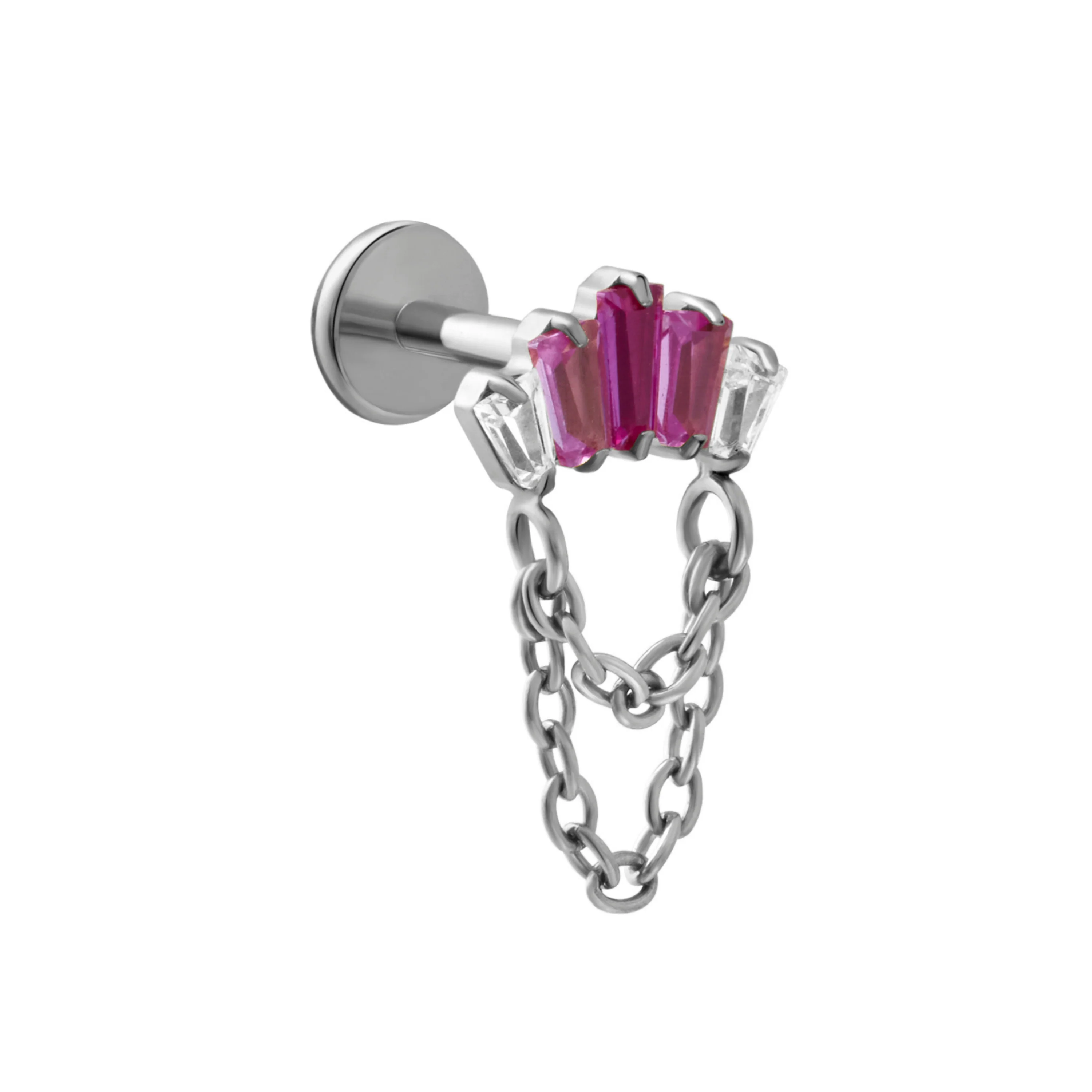 Diadem Flat Back Stud - Pink - Image 6