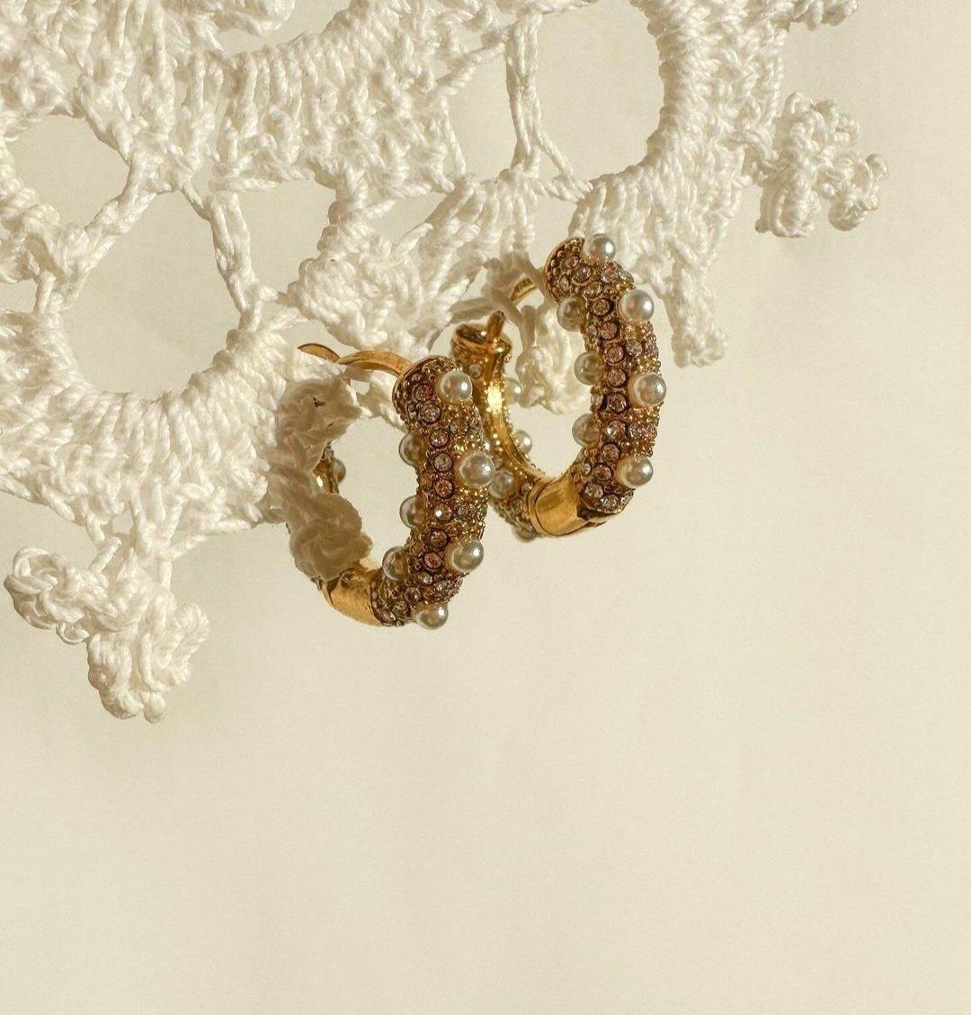 Angelic Diamond and Pearl Hoops - Image 6