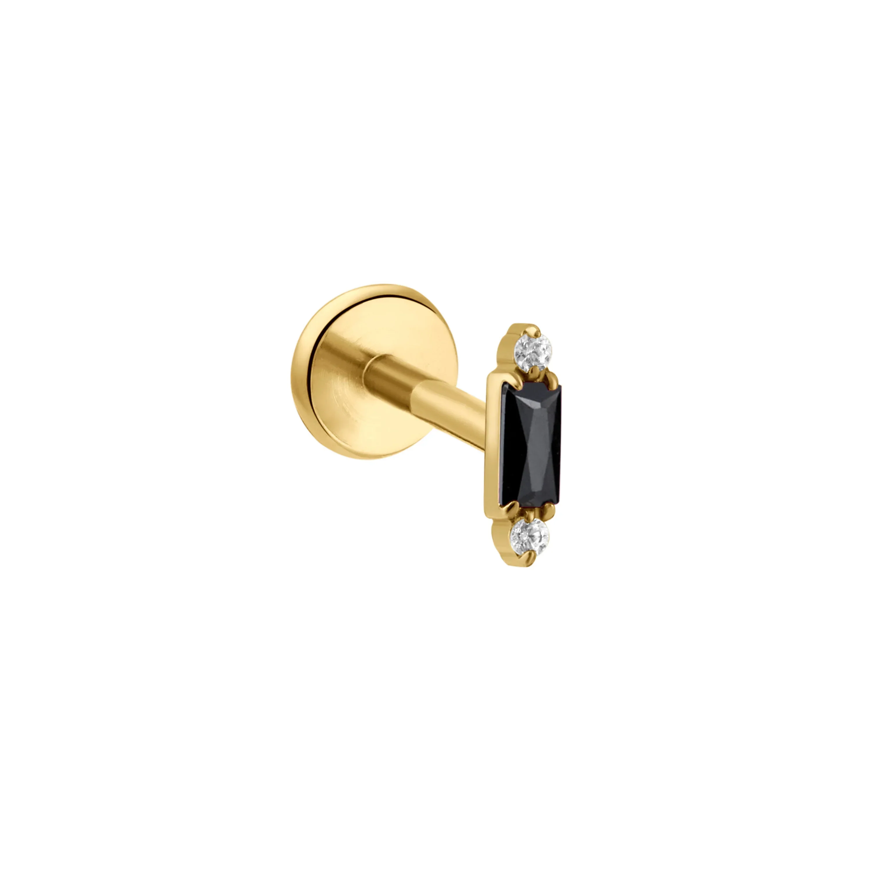 Distant Lover Flat Back Stud - Onyx