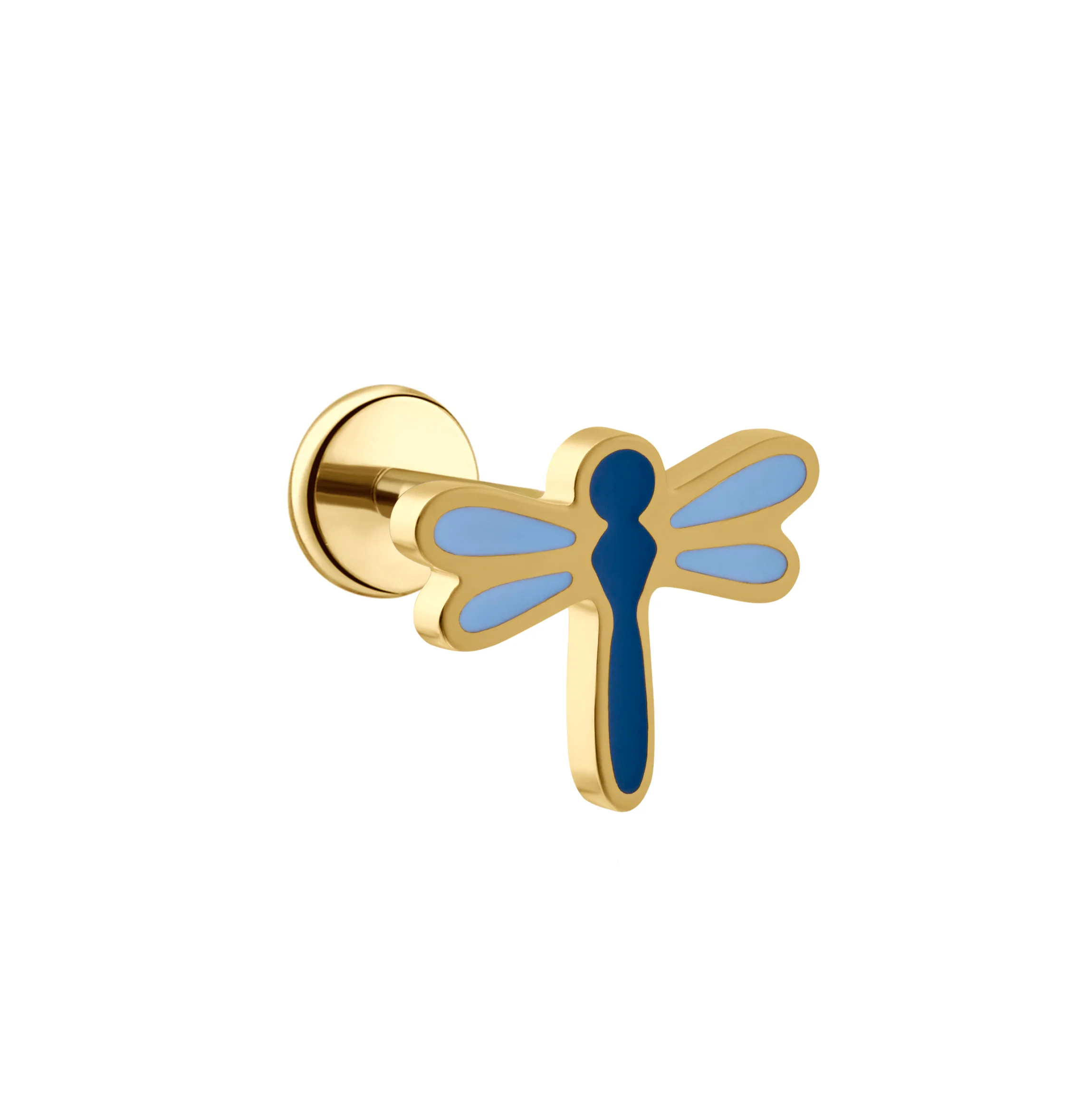 Dragonfly Enamel Flat Back Stud