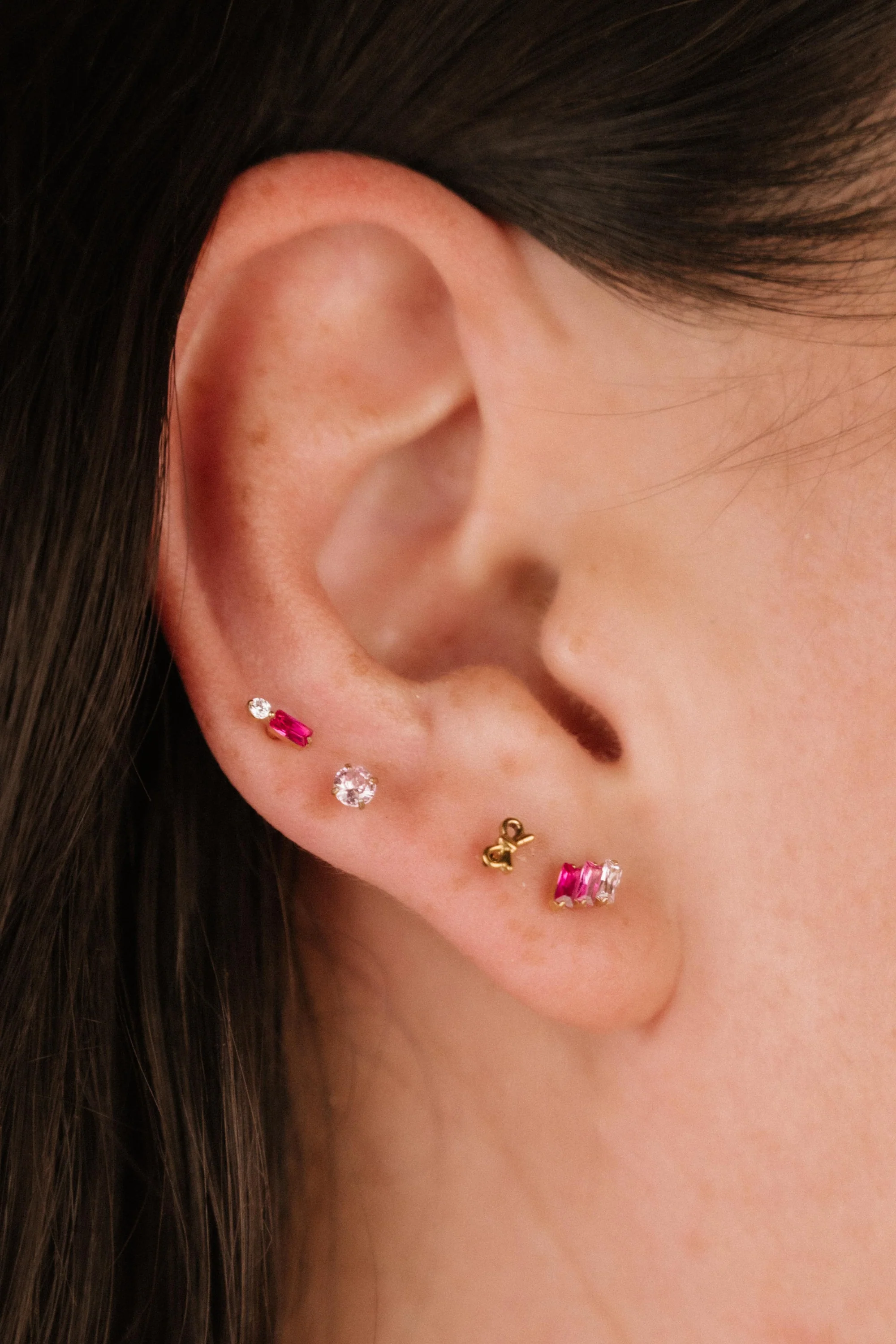 Drift Flat Back Stud - Pink - Image 3