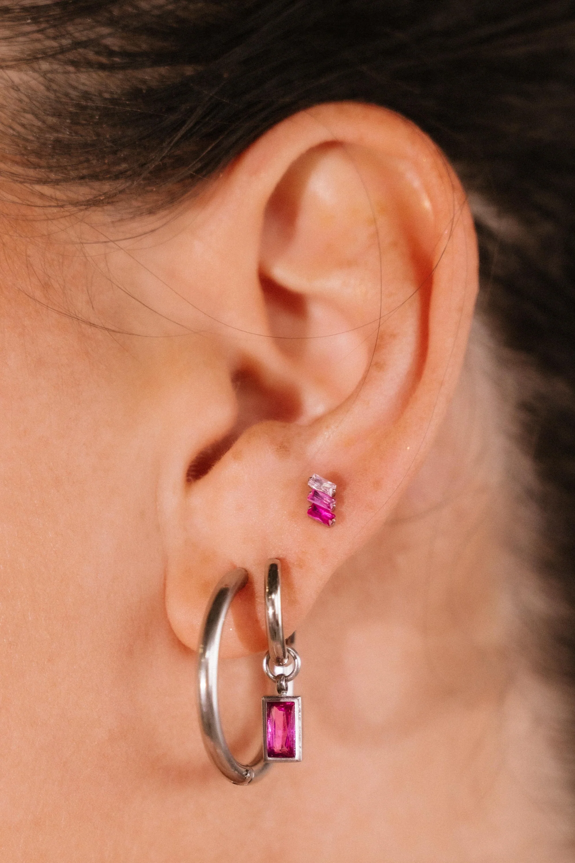Drift Flat Back Stud - Pink - Image 5