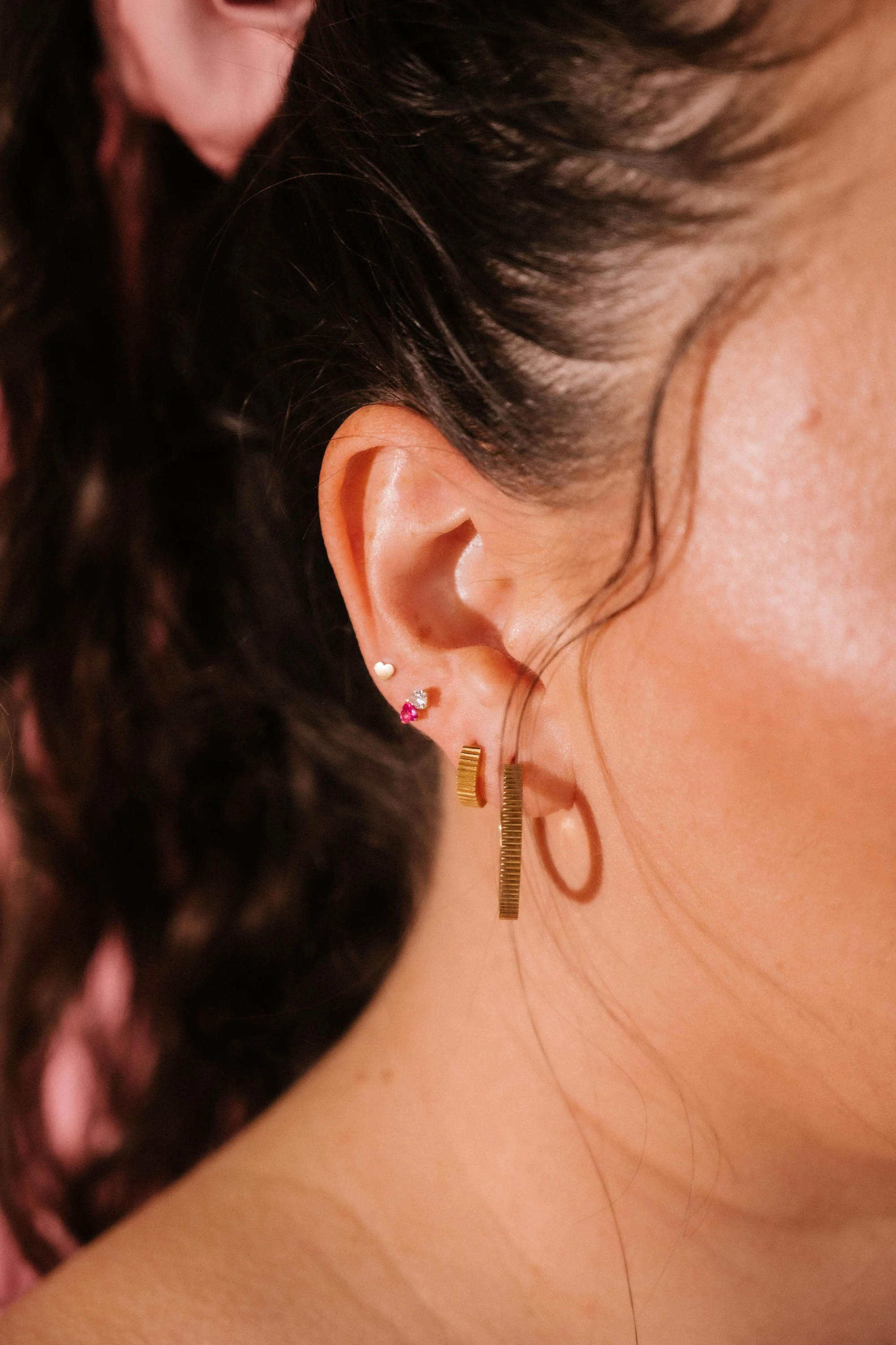 Duo Heart Flat Back Stud - Image 4